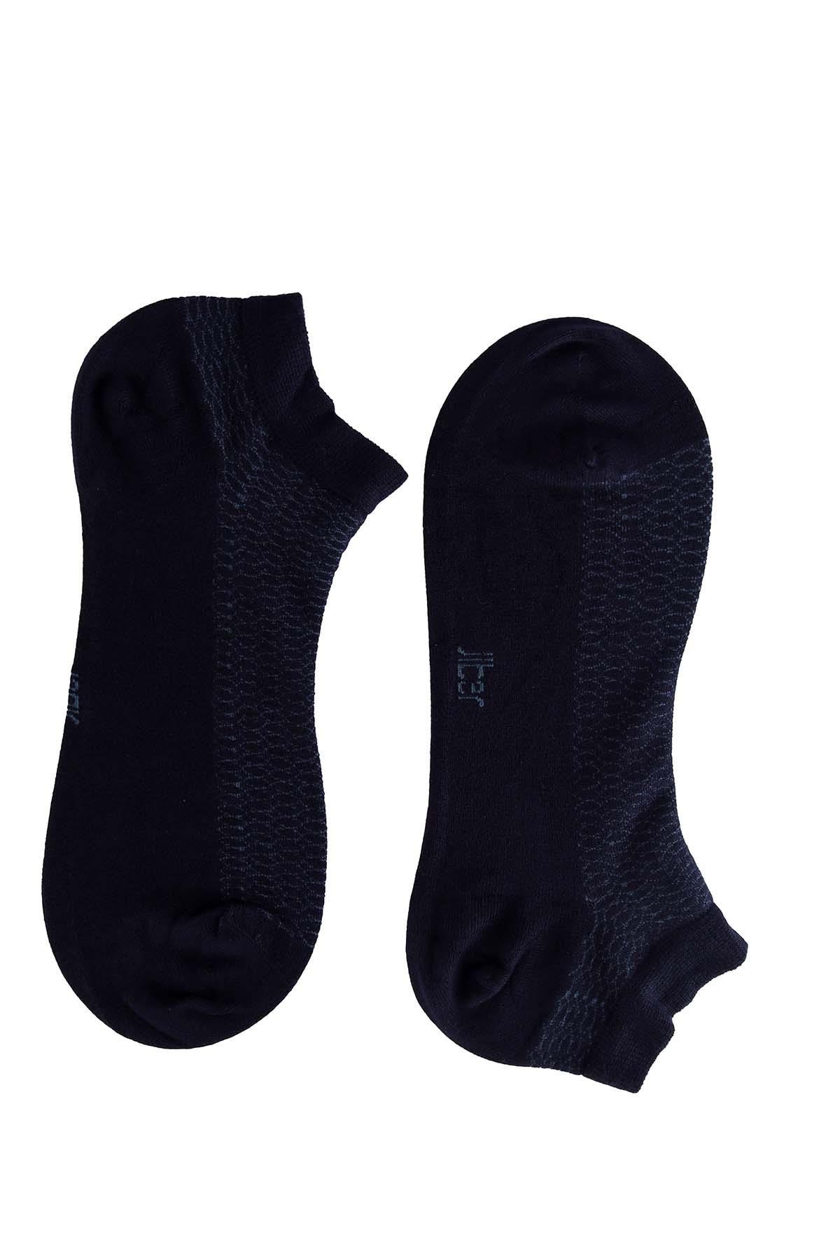 Erkek Lacivert Bambu  Patik Çorap 6758