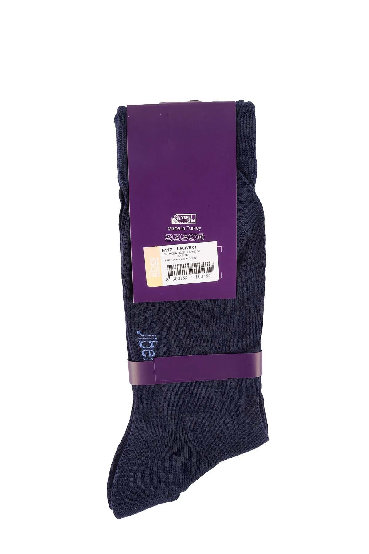 Erkek Lacivert Modal Uzun Çorap 5117
