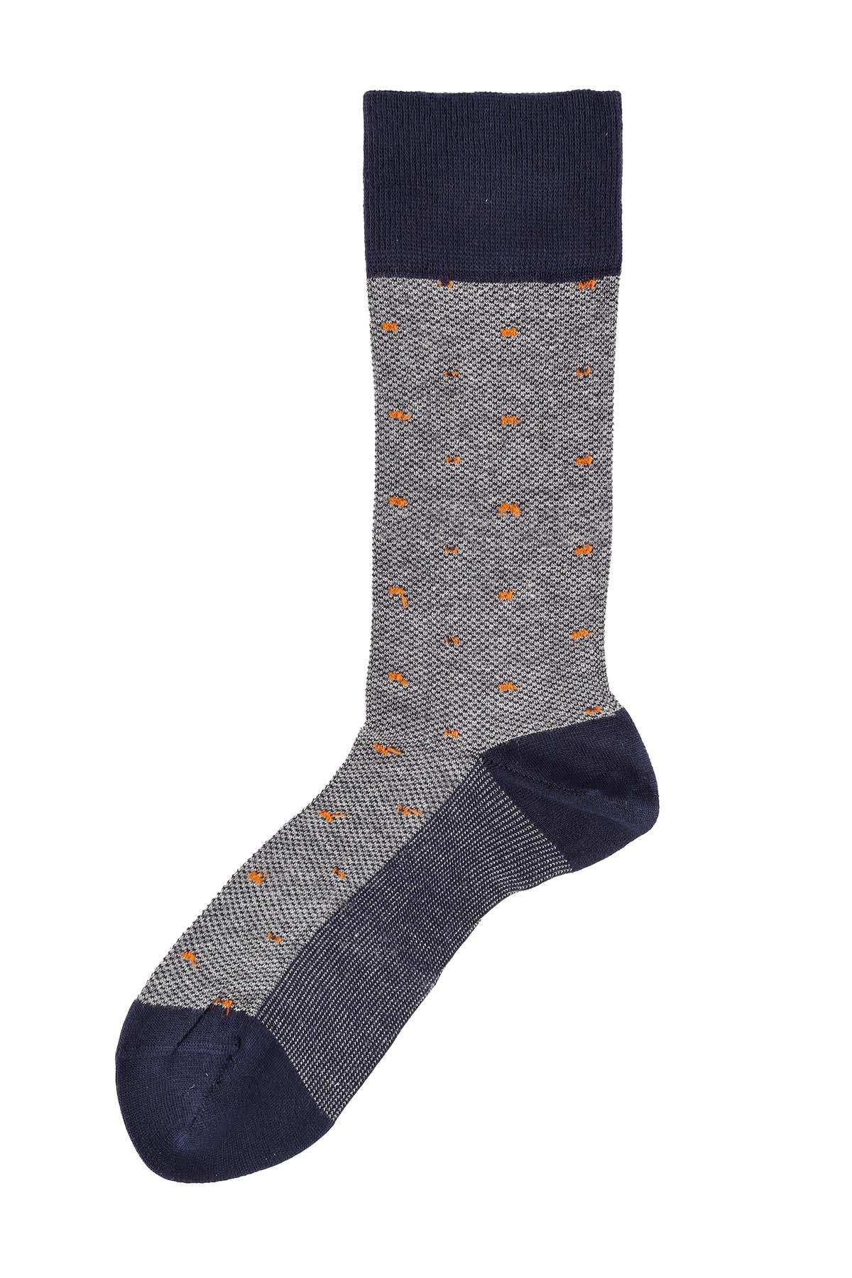 Erkek Lacivert Modal Uzun Çorap 5121