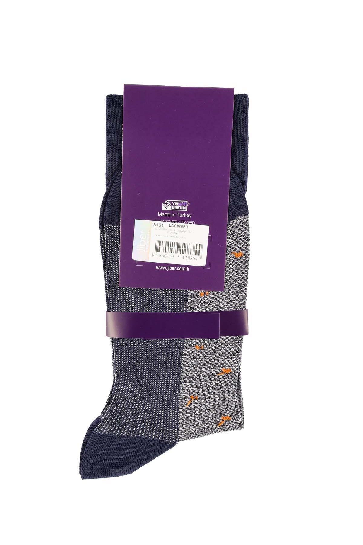Erkek Lacivert Modal Uzun Çorap 5121