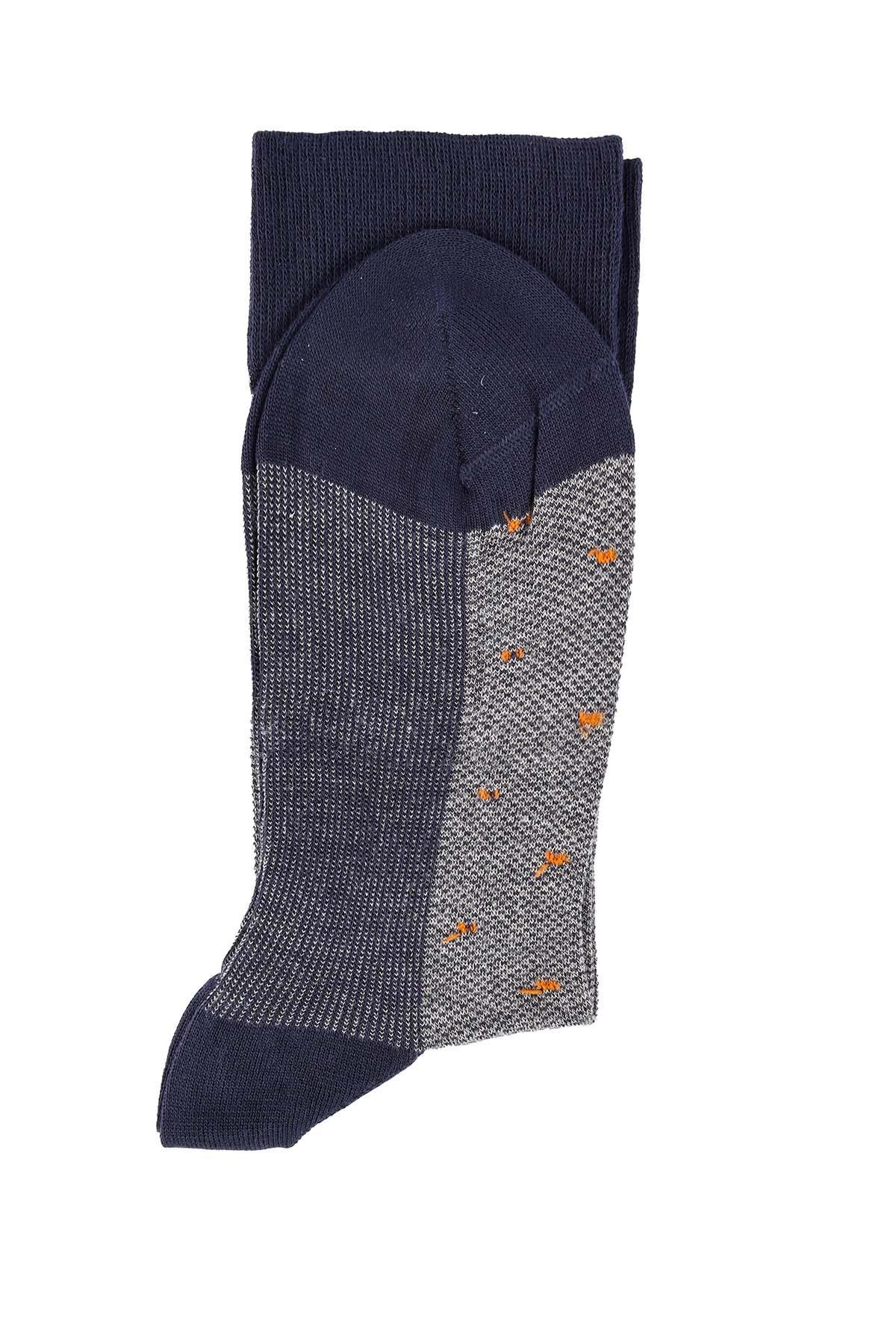 Erkek Lacivert Modal Uzun Çorap 5121