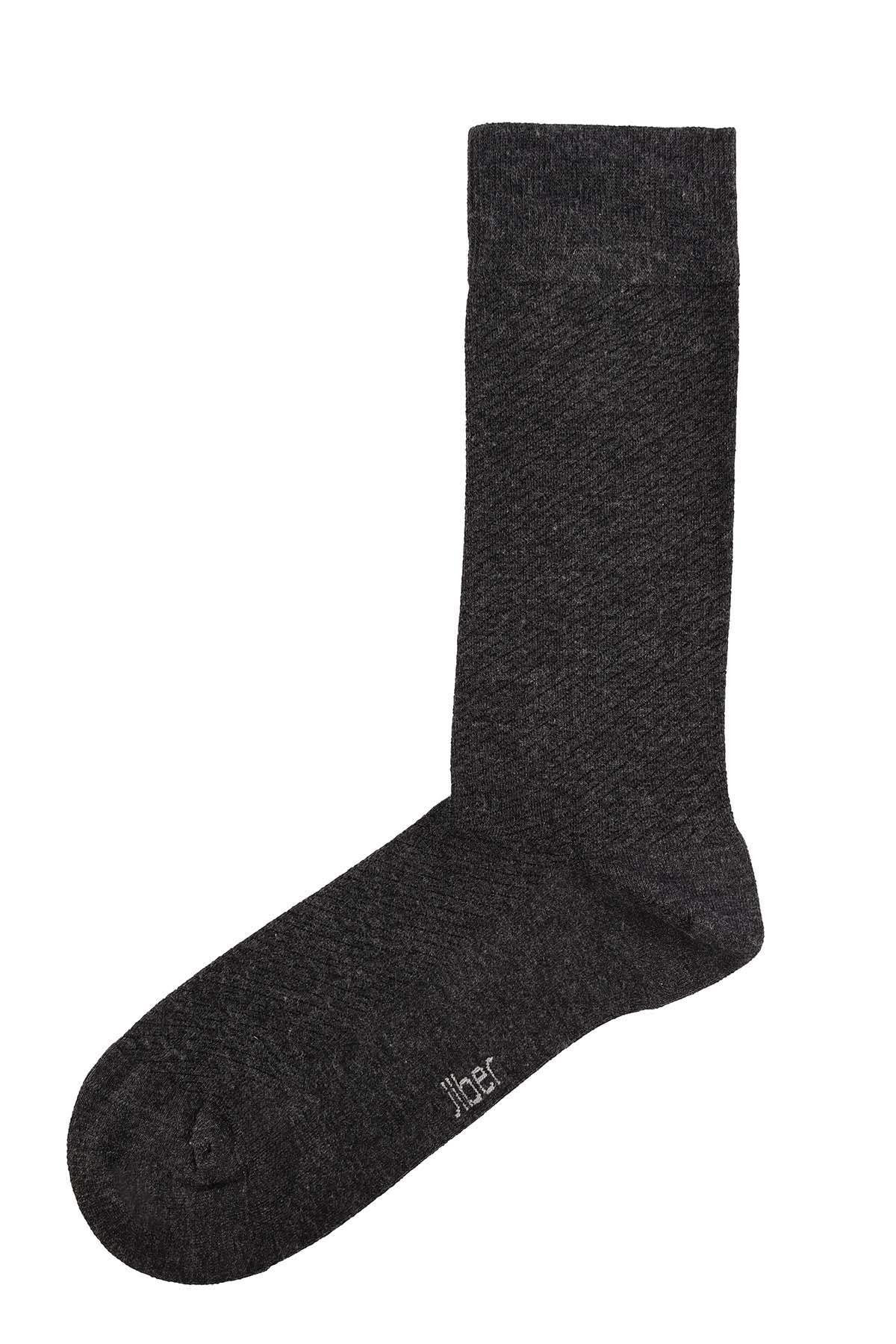 Erkek Likralı Bambu Antrasit Çorap 5616