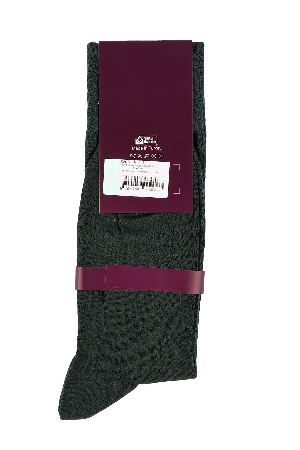 Erkek Nefti Likralı Modal Uzun Çorap 5200