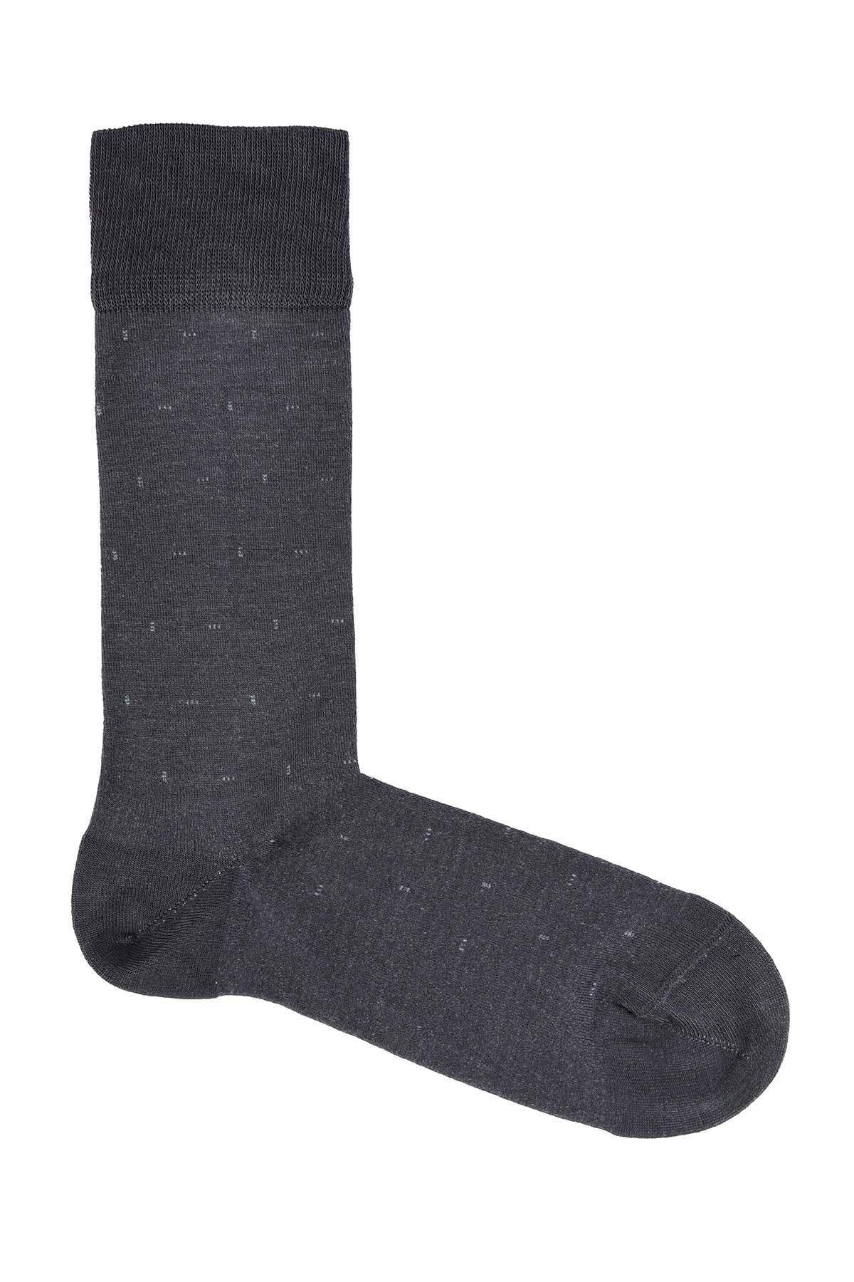 Erkek Soket Likralı Modal Füme Çorap 5216