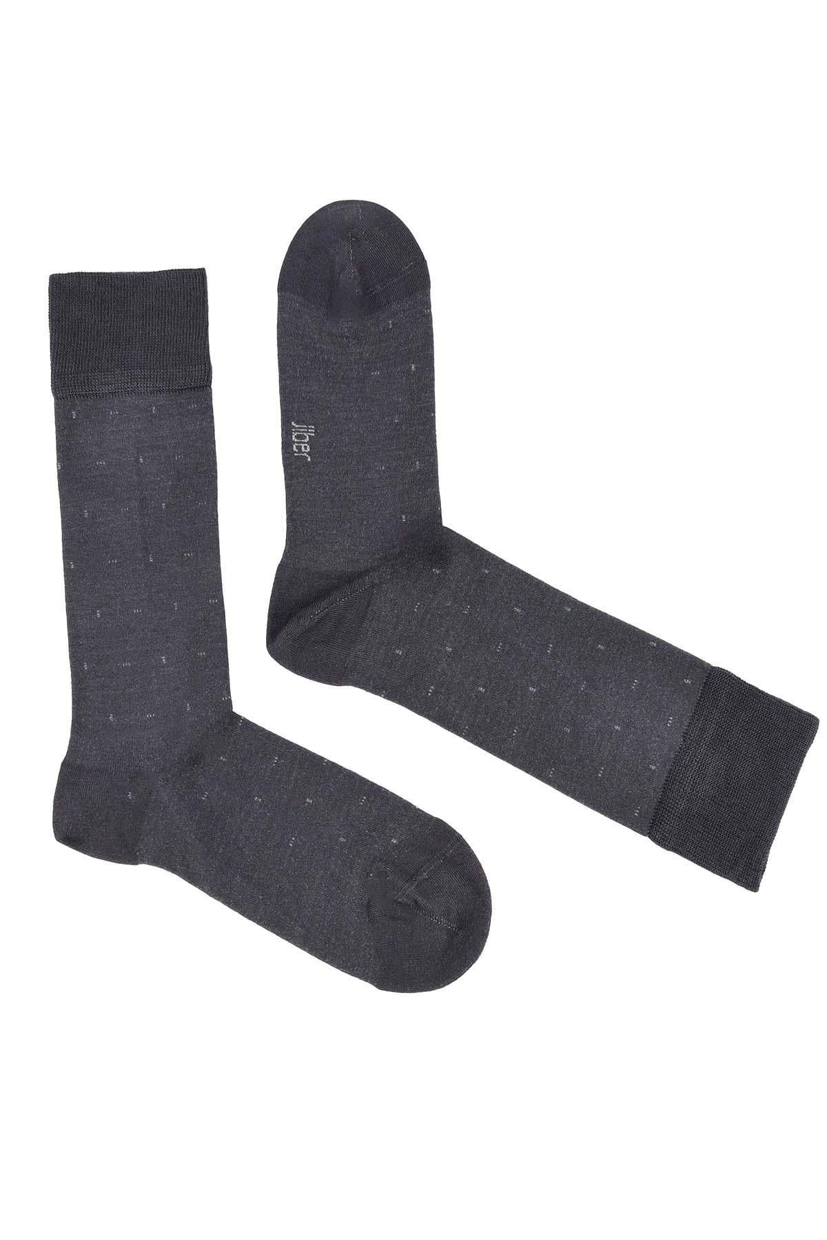 Erkek Soket Likralı Modal Füme Çorap 5216