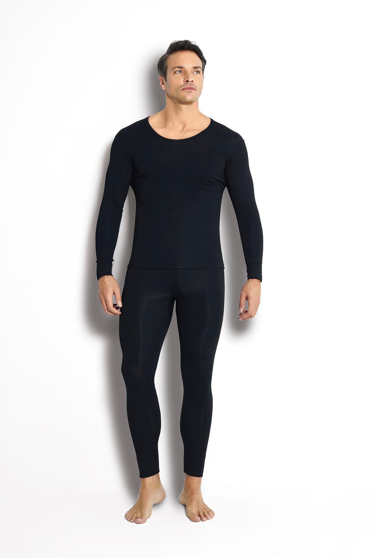 Erkek Termal İçlik Üst Siyah 160
