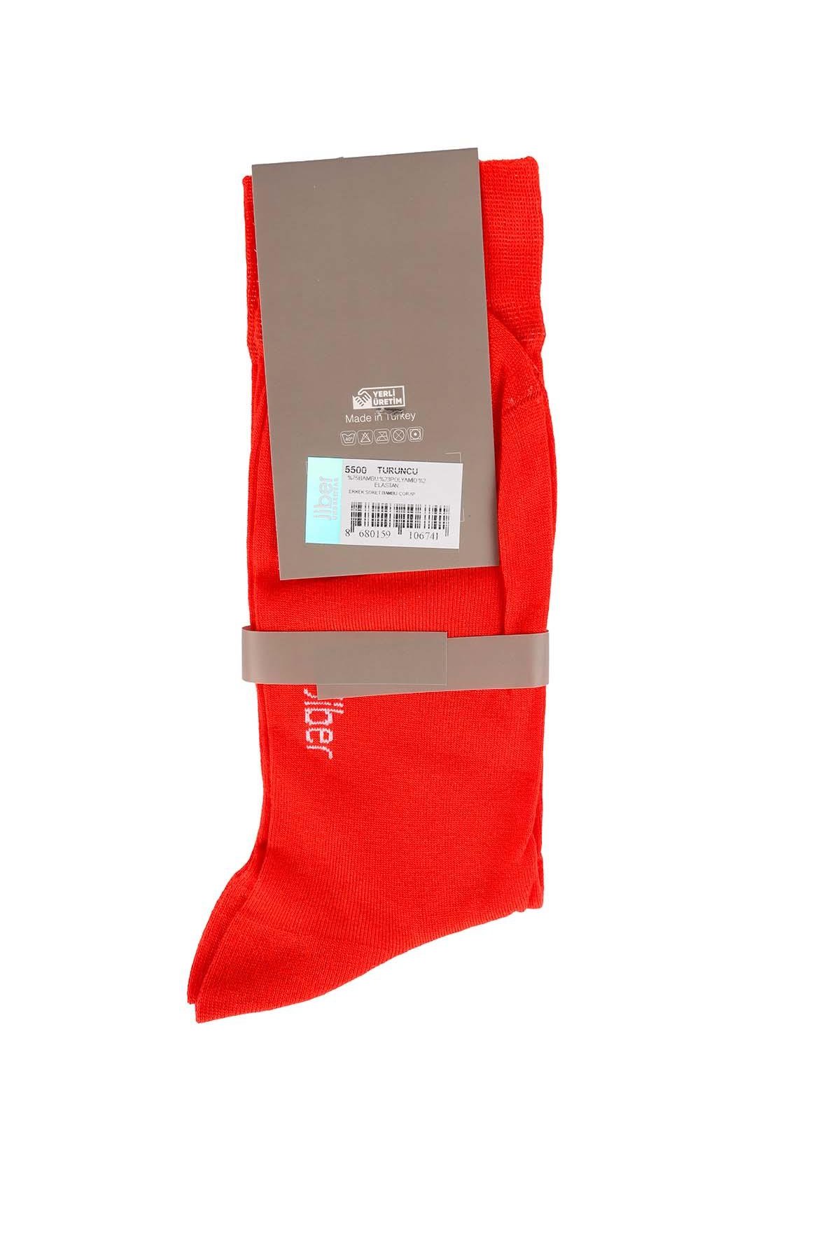 Erkek Turuncu Bambu  Uzun Çorap 5500