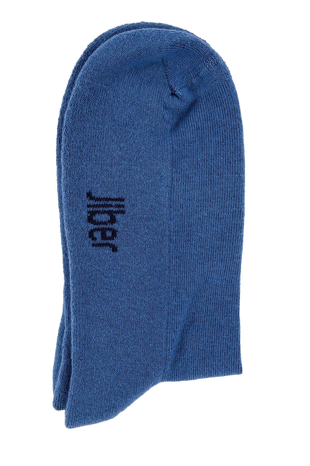 Erkek Yarım Havlu Pamuklu Konç İndigo Çorap 5801