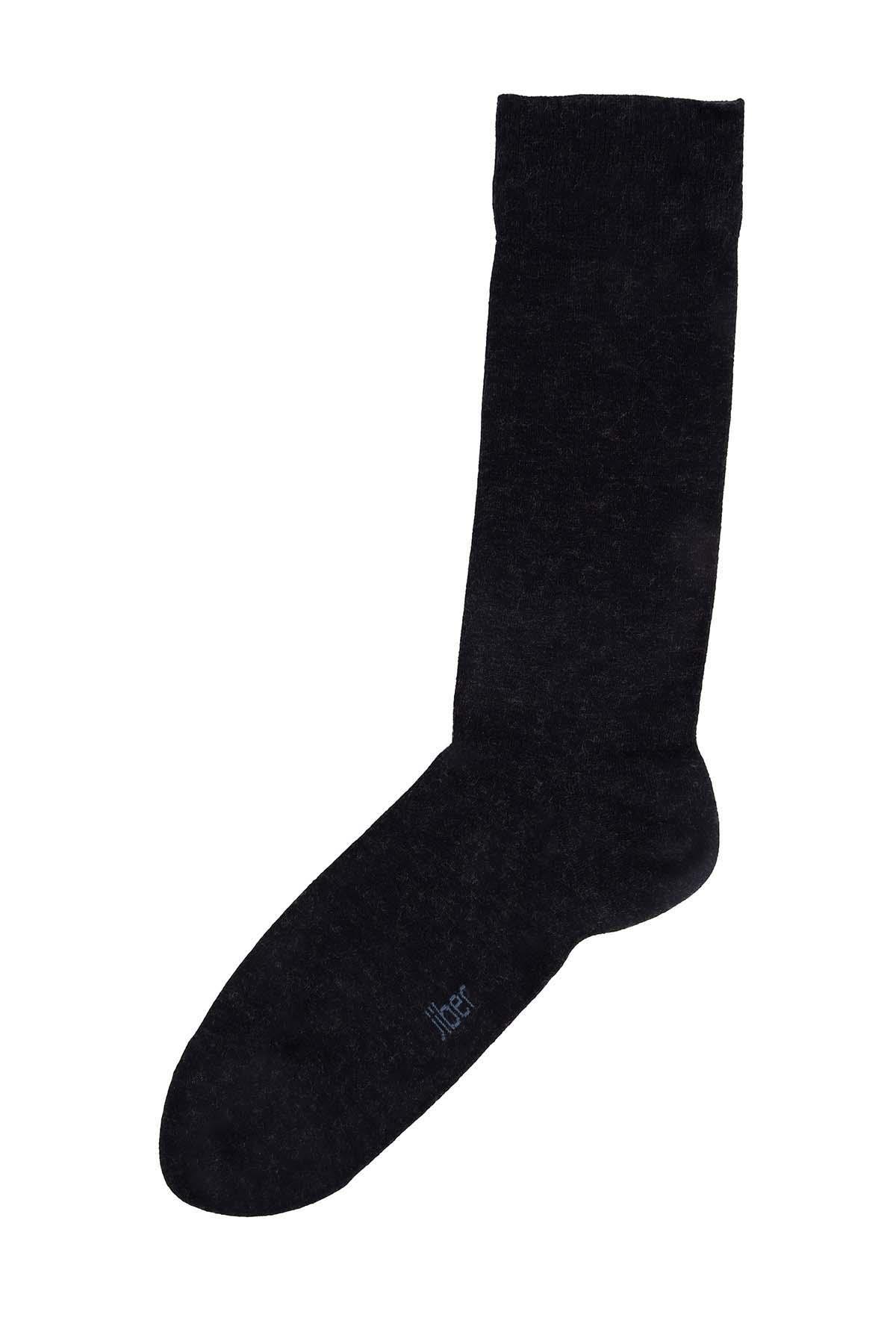 Erkek Yünlü Bambu Lacivert Soket Çorap 5650