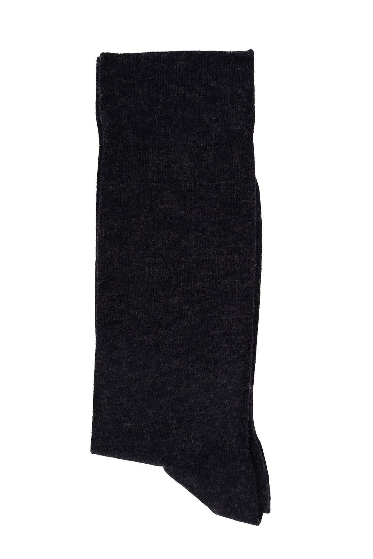 Erkek Yünlü Bambu Lacivert Soket Çorap 5650