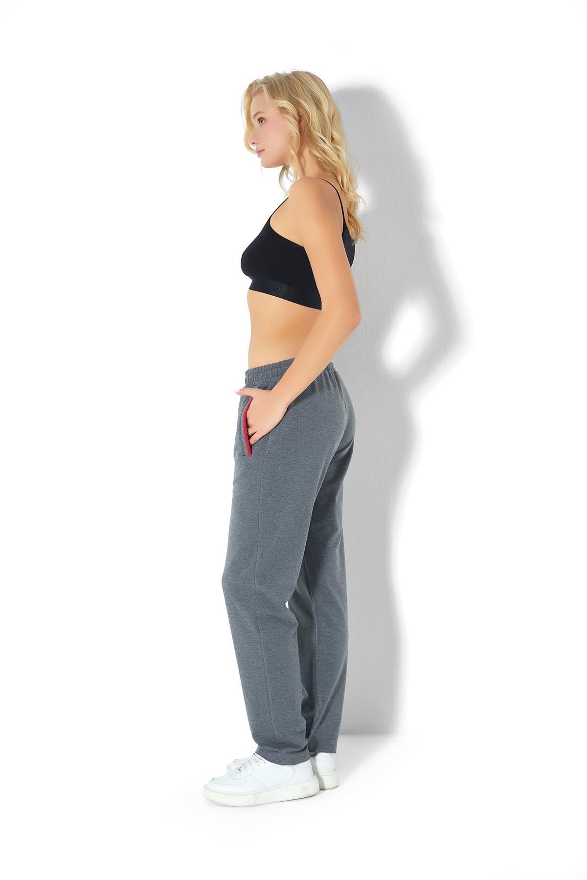 Kadın Antrasit İki İplik Eşofman Altı 2725 