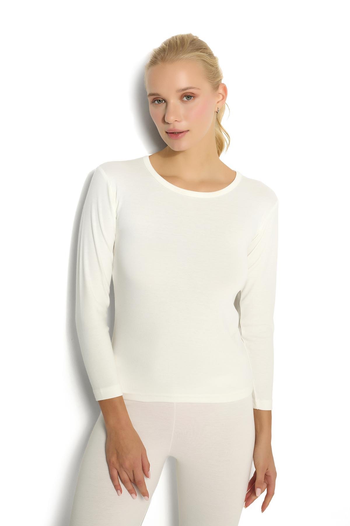 Kadın Ekru Termal Tek Üst 590