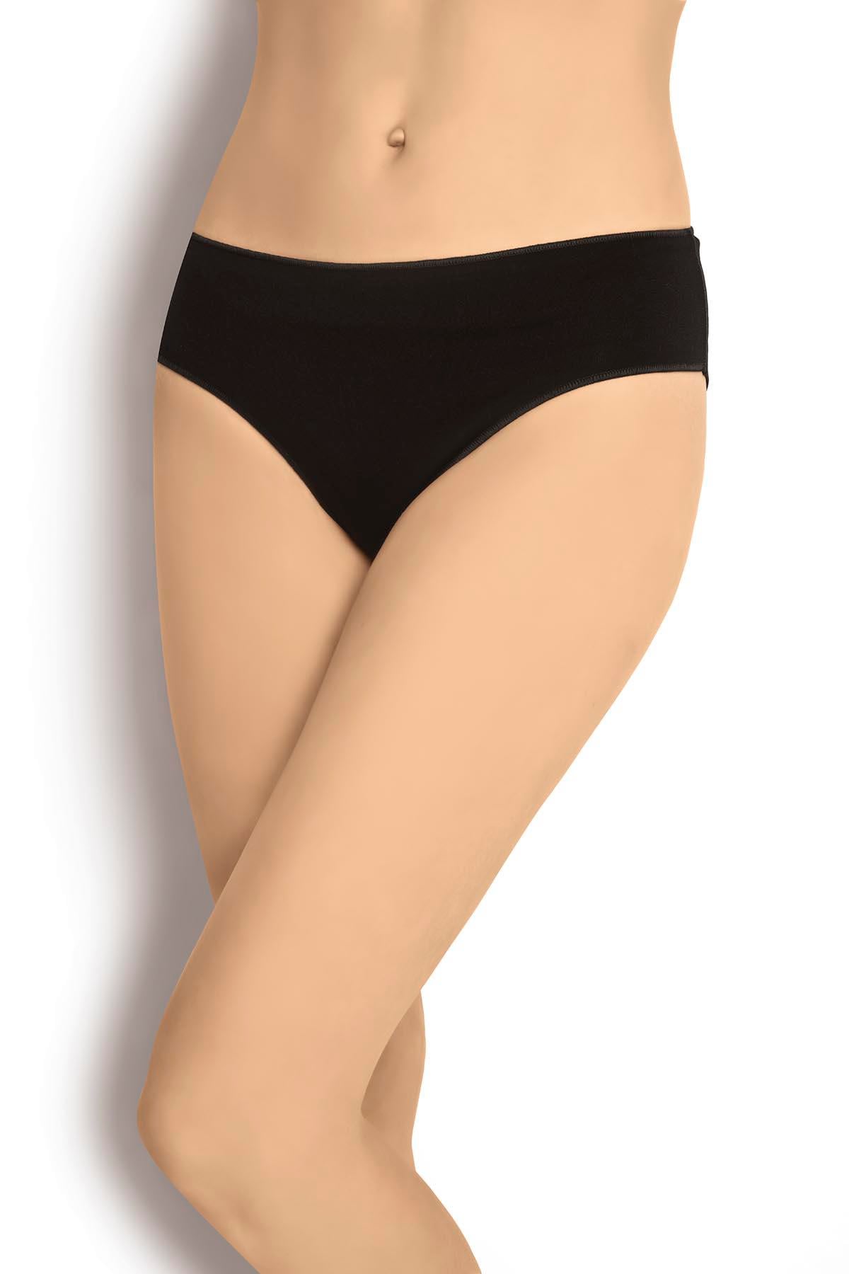 Kadın İnce Lastikli Siyah Külot 681