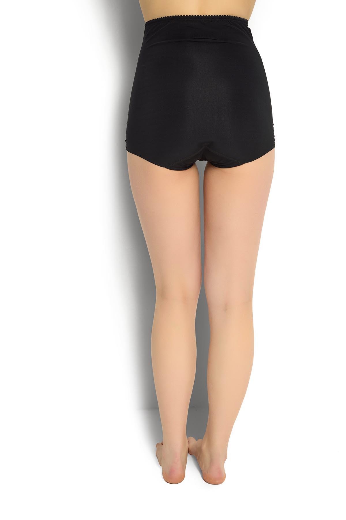 Kadın Siyah Dantelli Slip Korse 4530