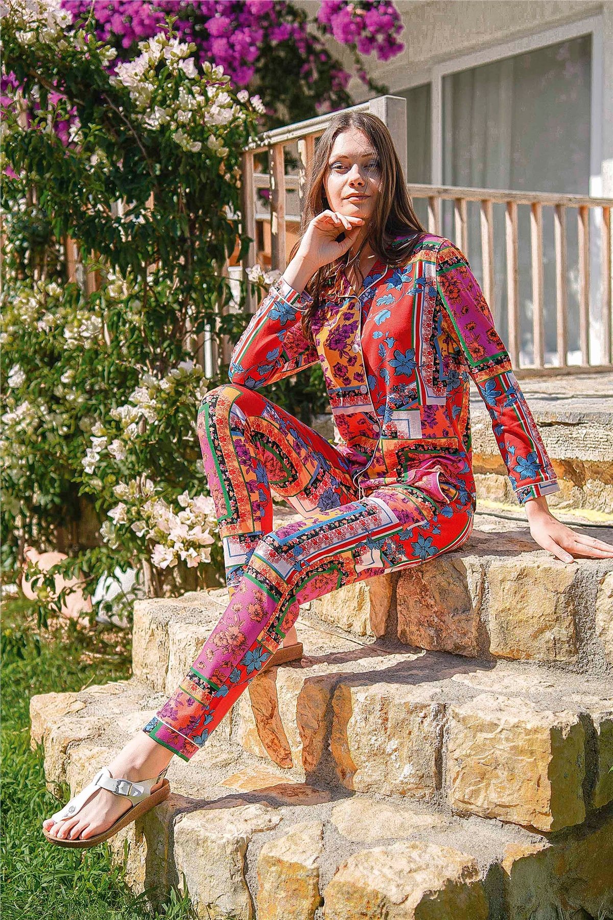 Kiremit Pijama Takımı