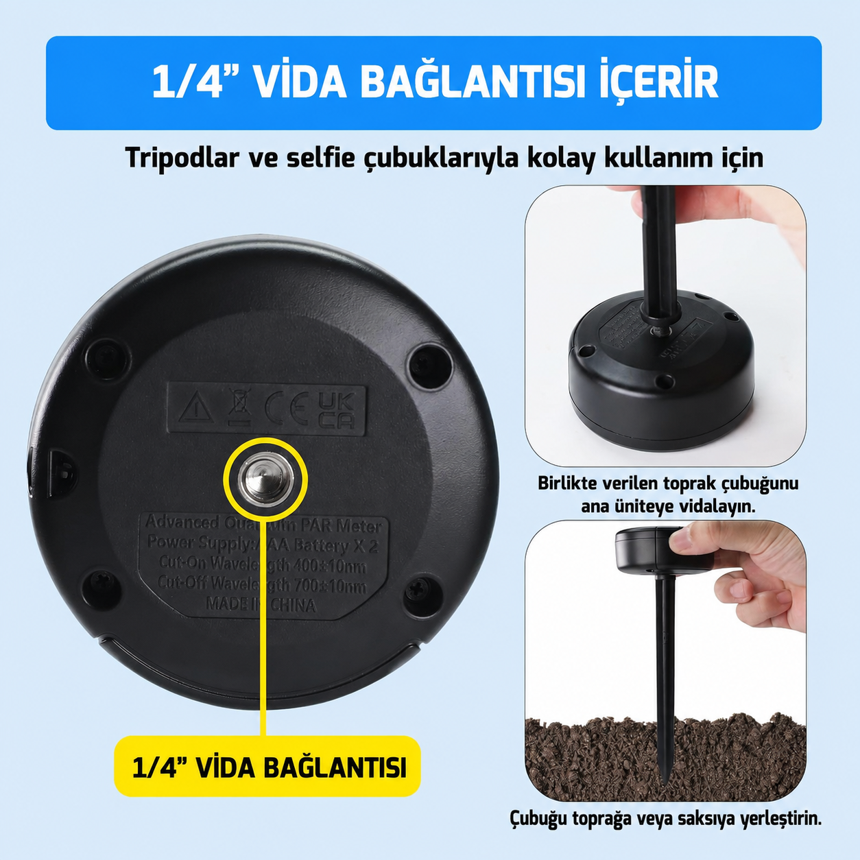 DANOPLUS PAR-PPFD-DLI IŞIK ÖLÇER