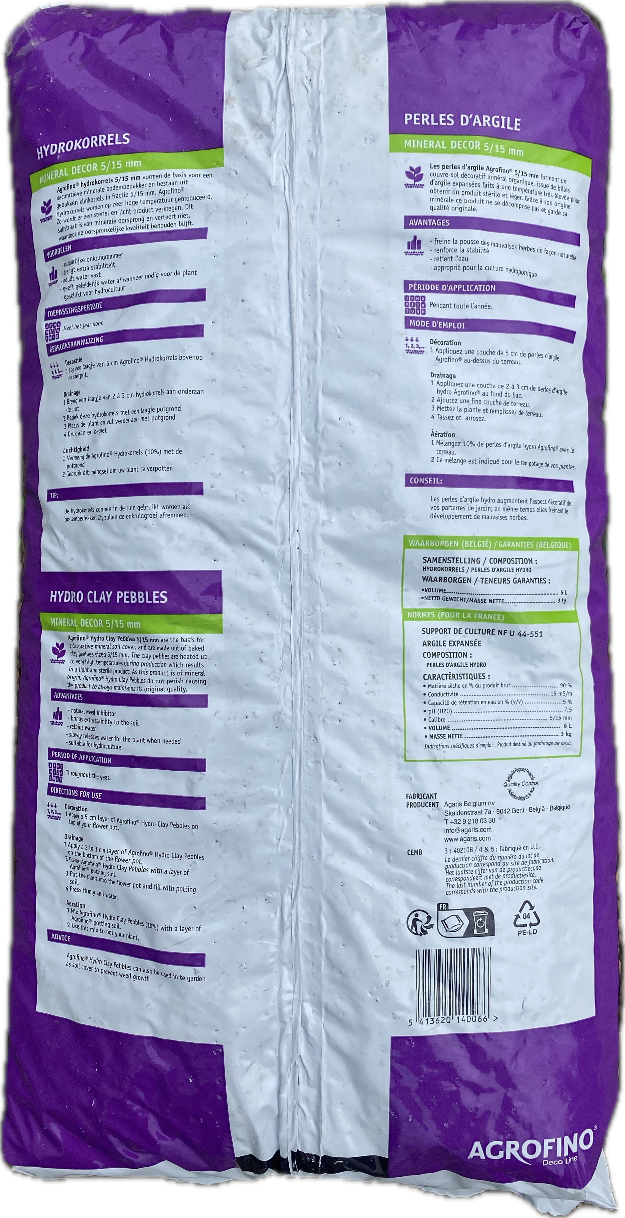 GENLEŞMİŞ KİL BİLYESİ İTHAL 5-15mm 6 lt