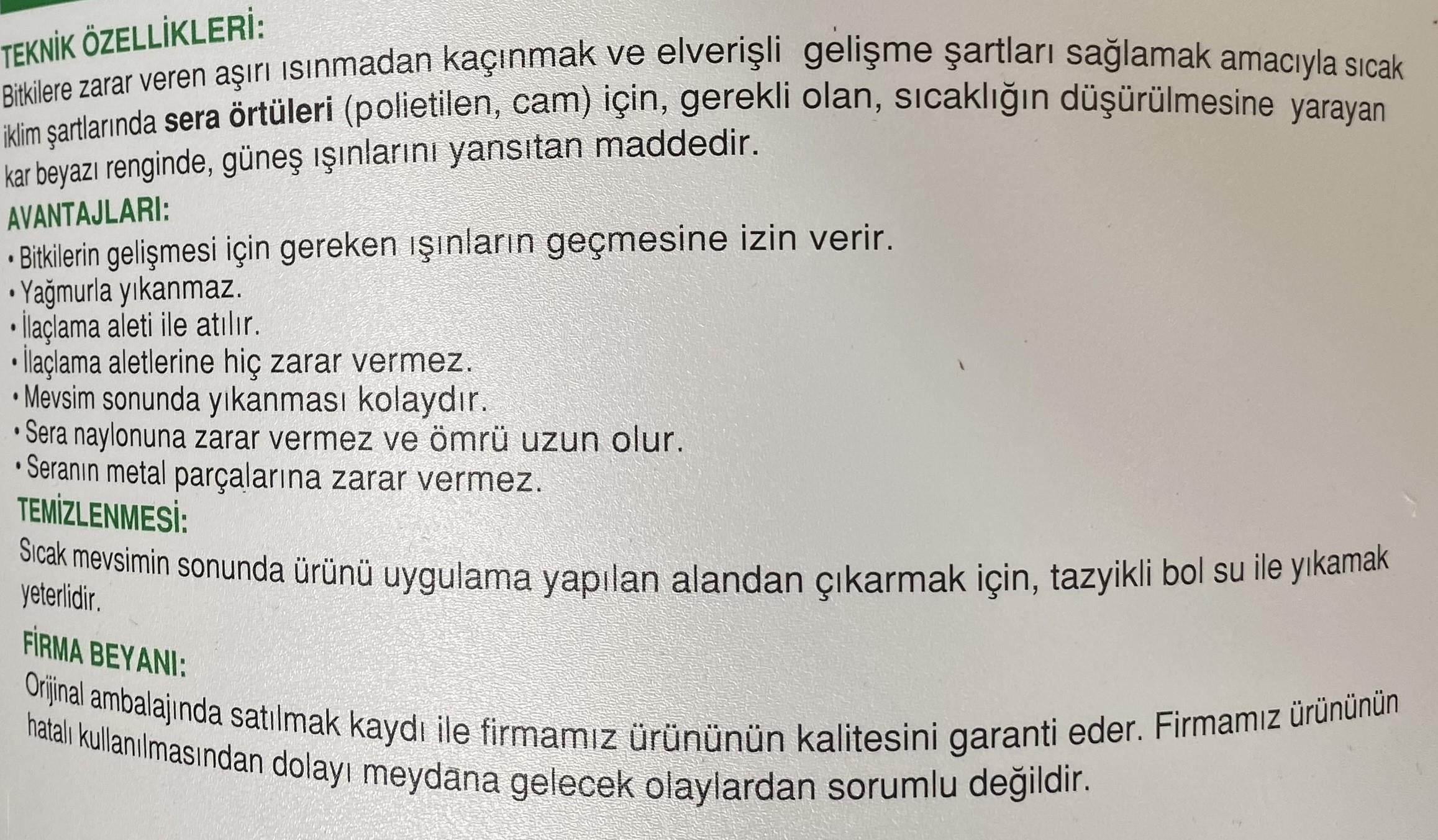 GÜNEŞ KOV GÖLGELEME JELİ 6 lt