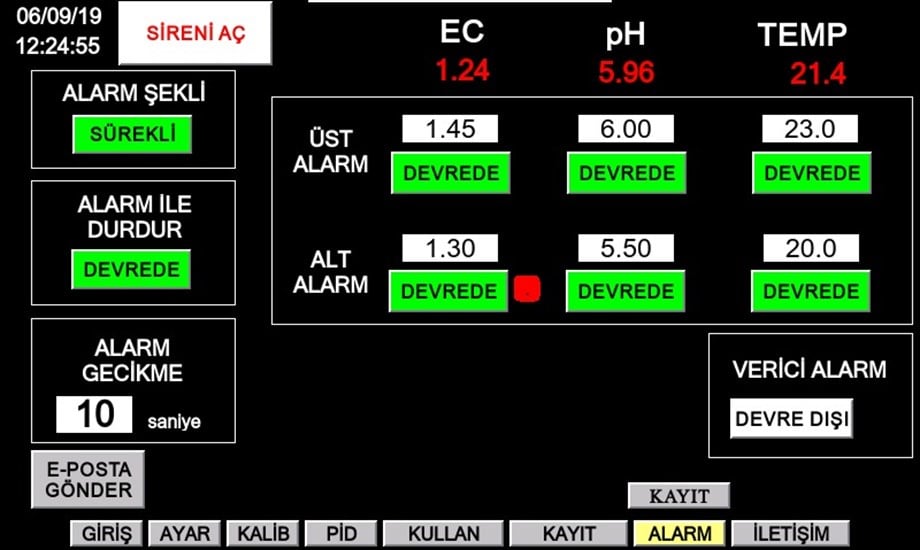 pH-EC-SU SICAKLIĞI KONTROL CİHAZI