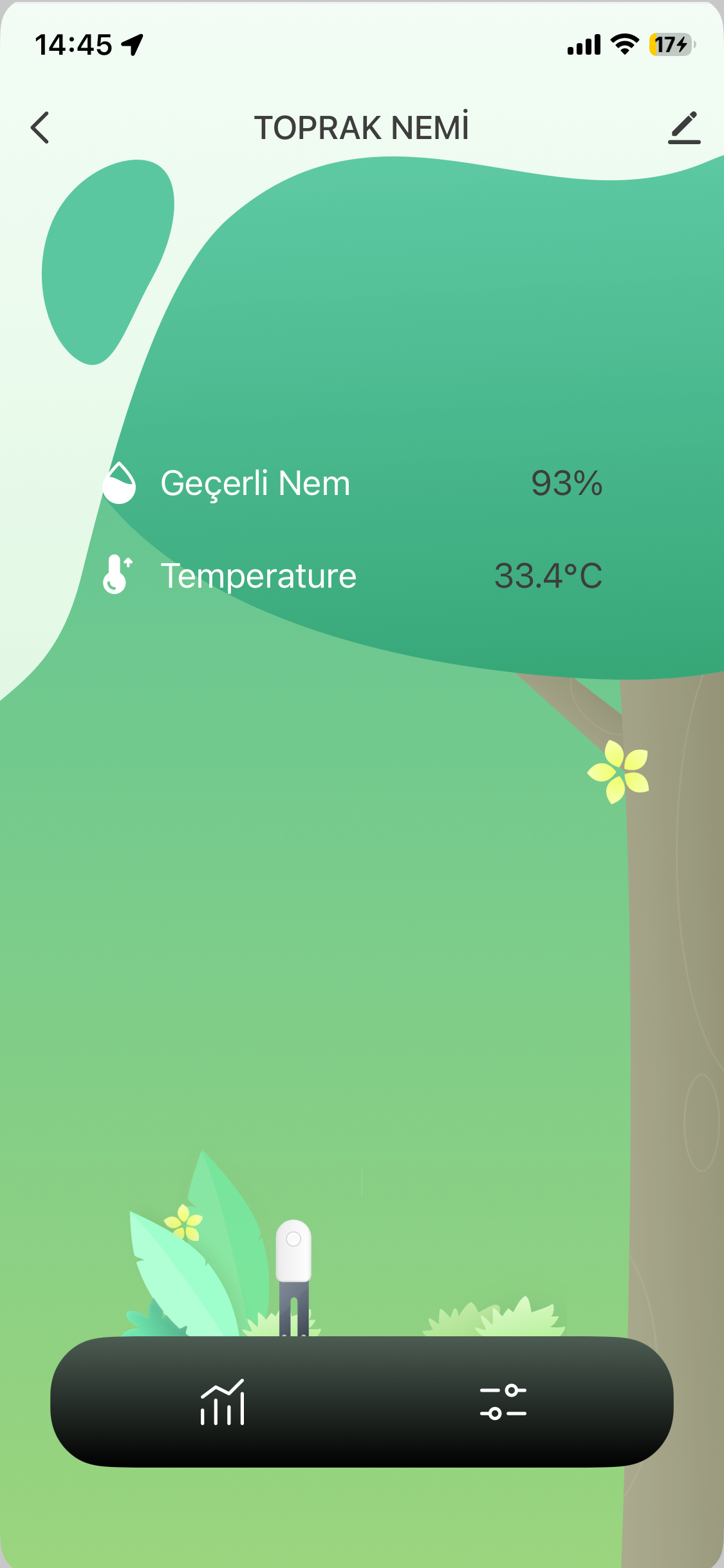 TOPRAK NEMİ VE SICAKLIK ÖLÇER WIFI TUYA (PİLLER HARİÇ)