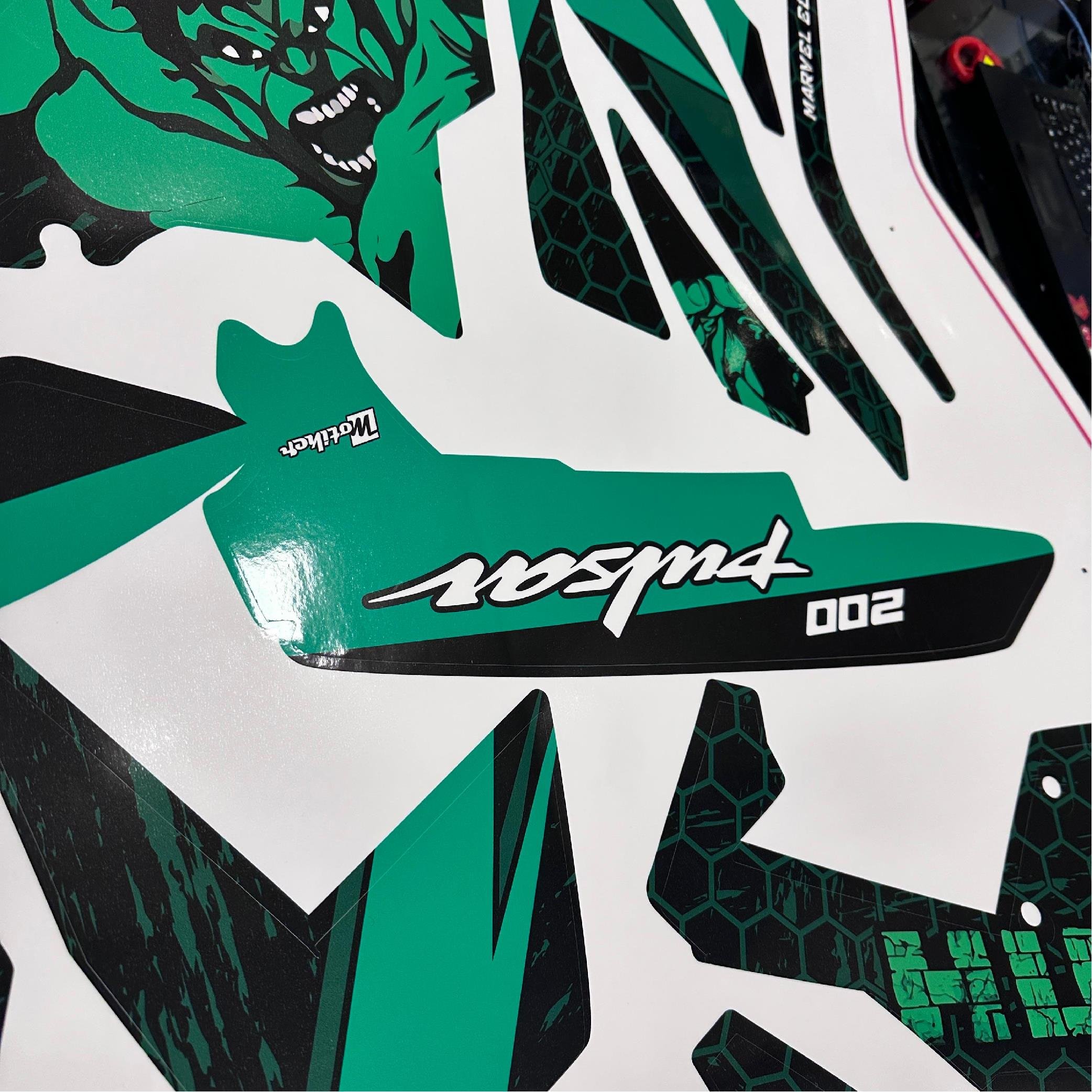 PULSAR RS 200 Bajaj RS200 Hulk Sticker Etiket Parçalı Kaplama Modeli
