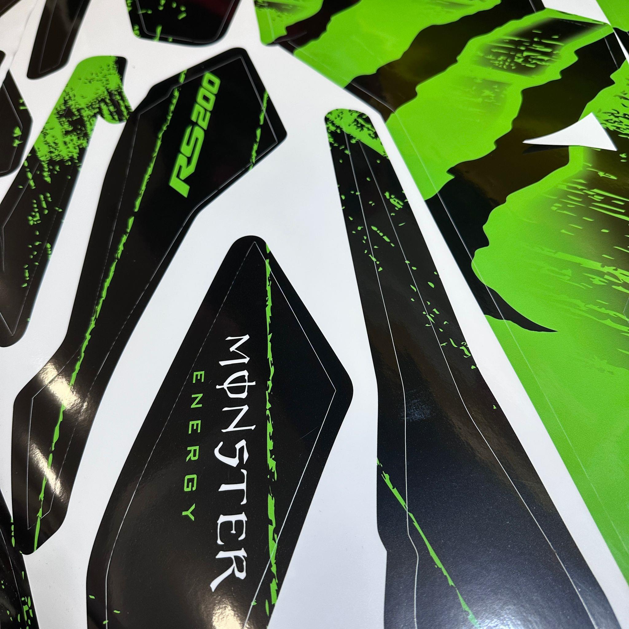 PULSAR RS 200 Bajaj RS200 Monster Sticker Etiket Parçalı Kaplama Modeli