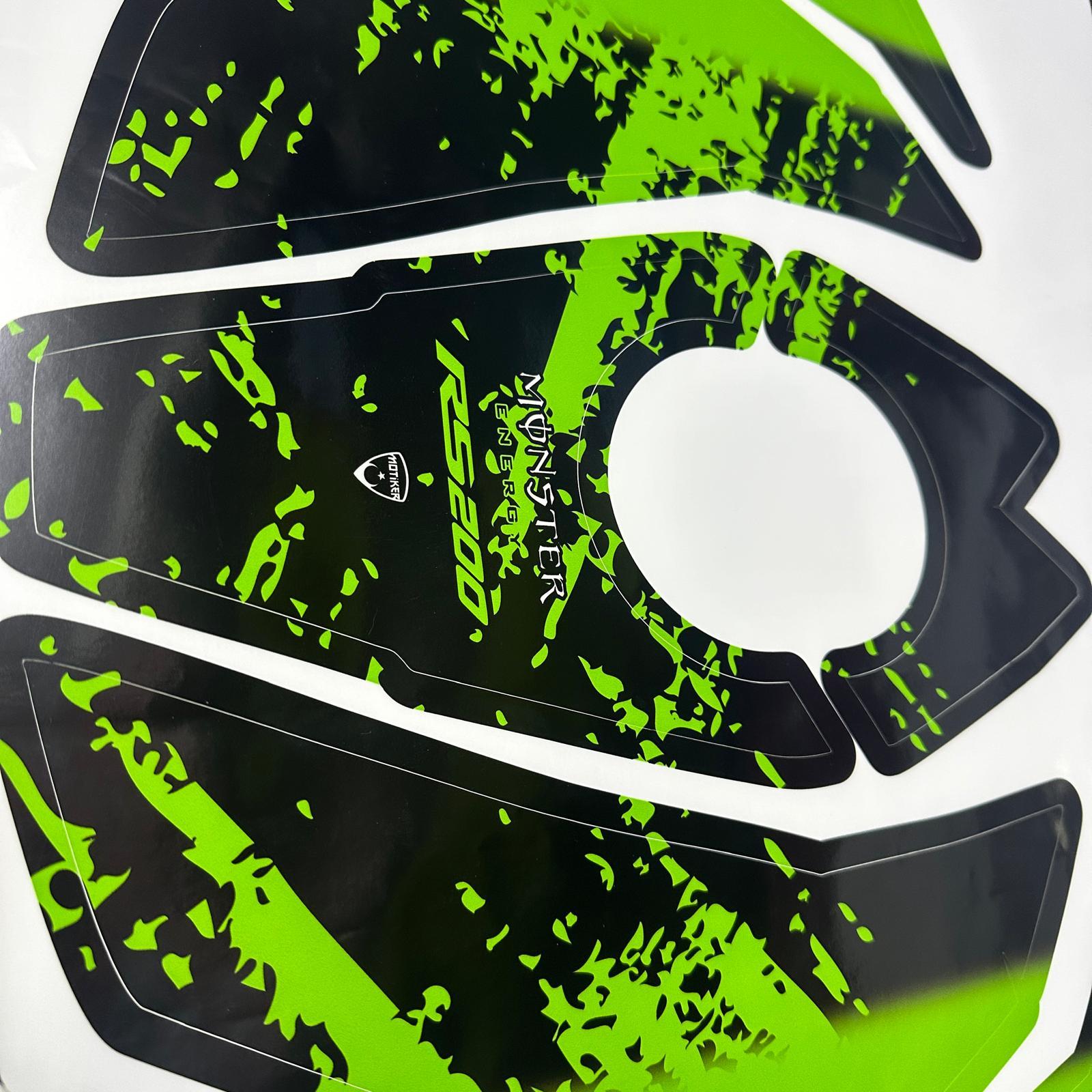PULSAR RS 200 Bajaj RS200 Monster Sticker Etiket Parçalı Kaplama Modeli