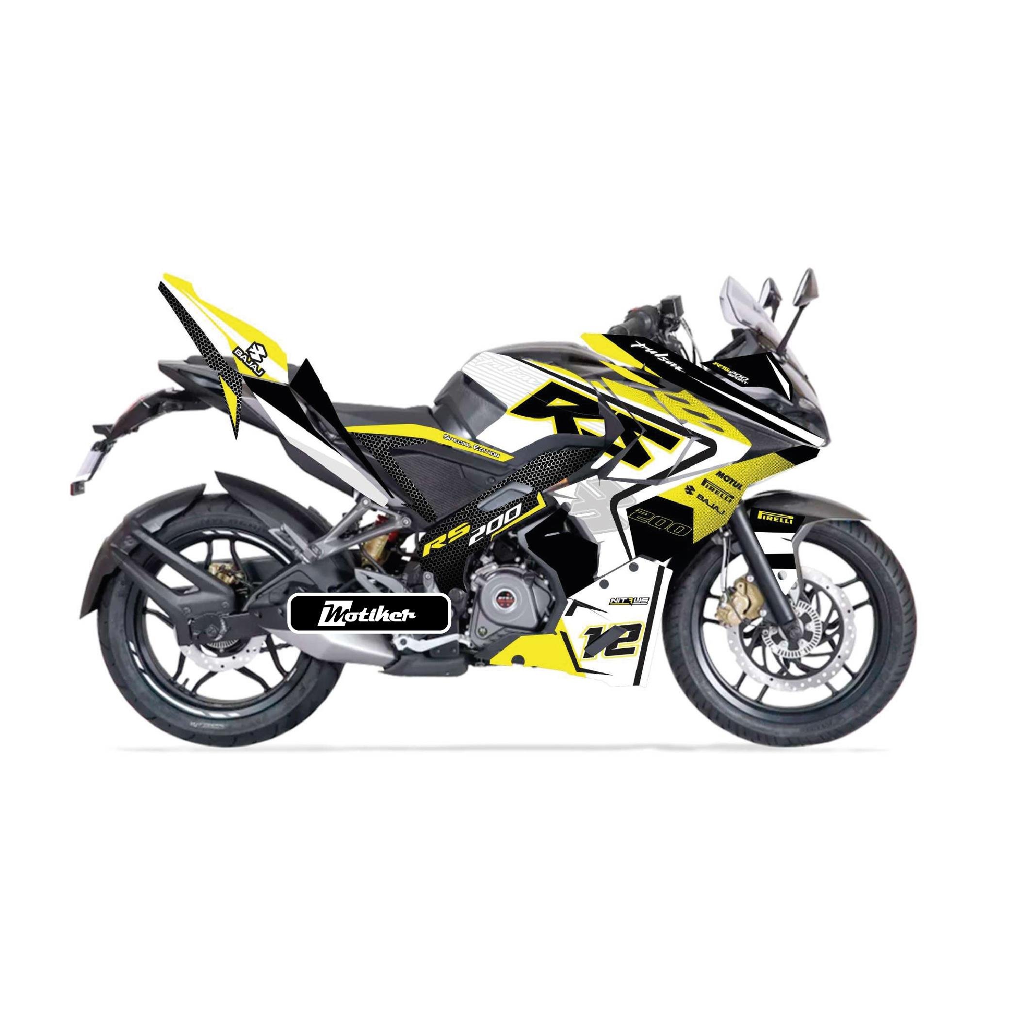 PULSAR RS 200 Bajaj RS200 Nitrus Sticker Etiket Parçalı Kaplama Modeli