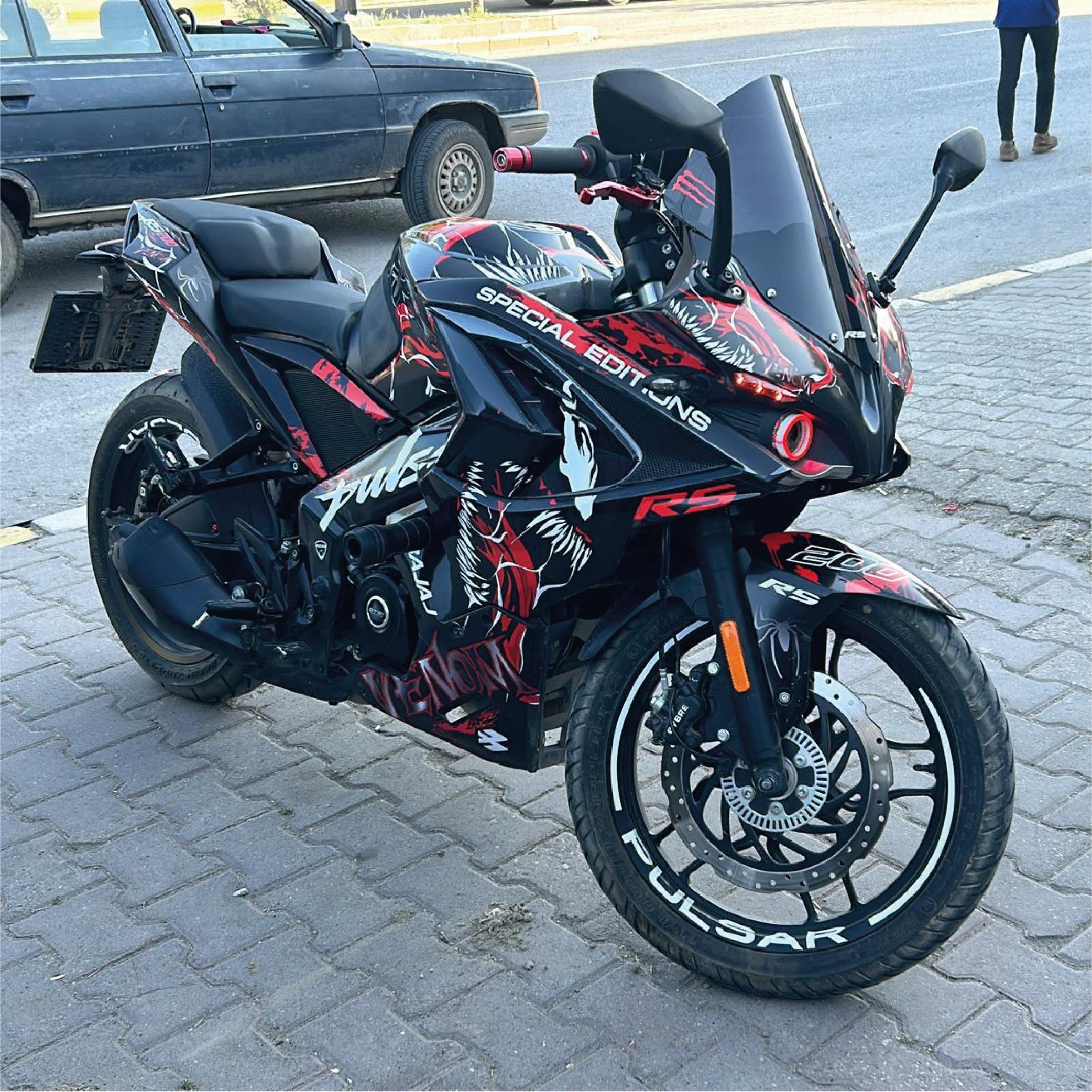 PULSAR RS 200 Bajaj RS200 Venom V2 Sticker Etiket Parçalı Kaplama Modeli