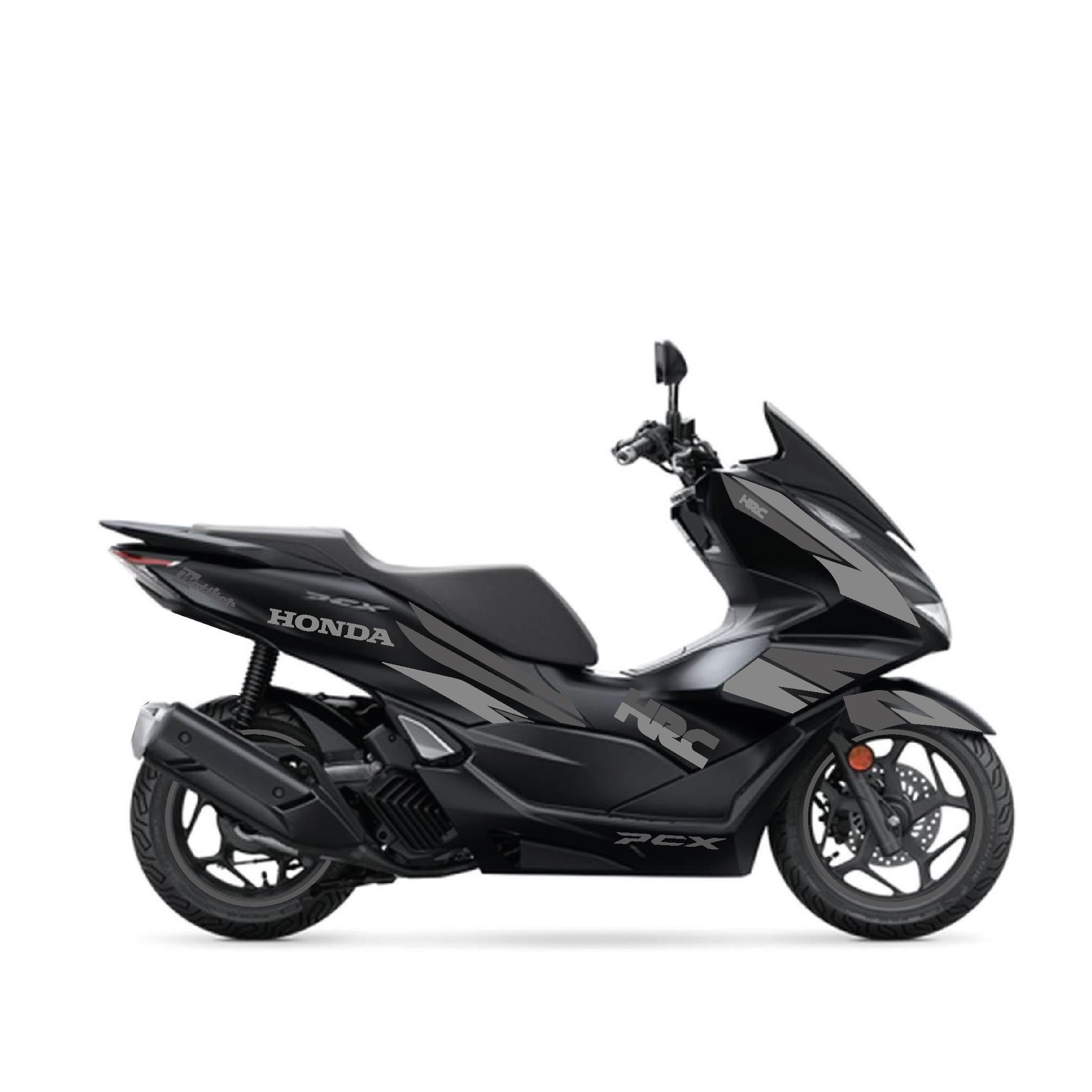 PCX Honda PCX 2021 - 2024 Uyumlu Evrensel HRC Model Sticker Kaplama Etiket Modeli Gri - Koyu Gri Renk