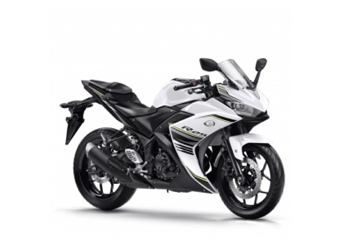 2017 Beyaz YAMAHA YZF-R25 Orjinal Sticker Modeli Neon Yeşil 