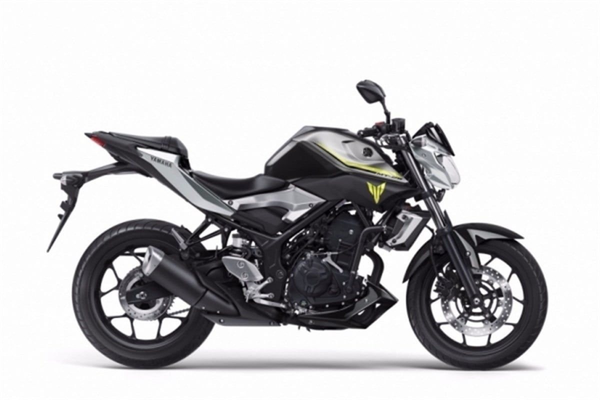 2017 Yamaha Mt 25 Gri Sağ Arka Kuyruk  Grenaj  Sticker Etiket Modeli