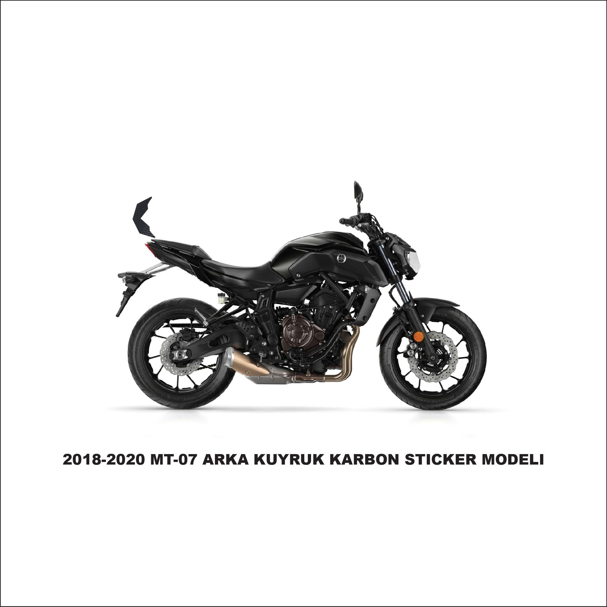 MT-072018-2020 MT-07 ARKA KUYRUK KARBON STICKER MODELI