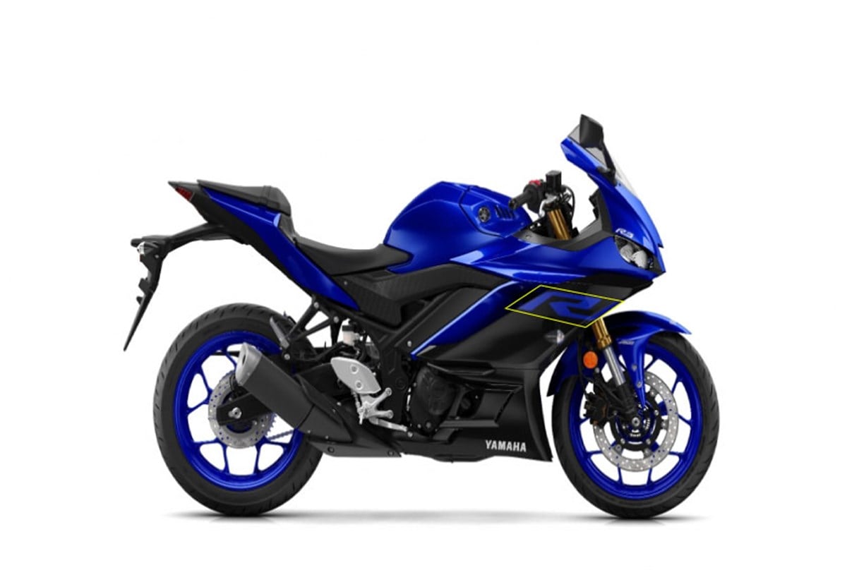 2019 Yamaha YZF R25 Sağ Yan Grenaj Sticker Etiket Modeli