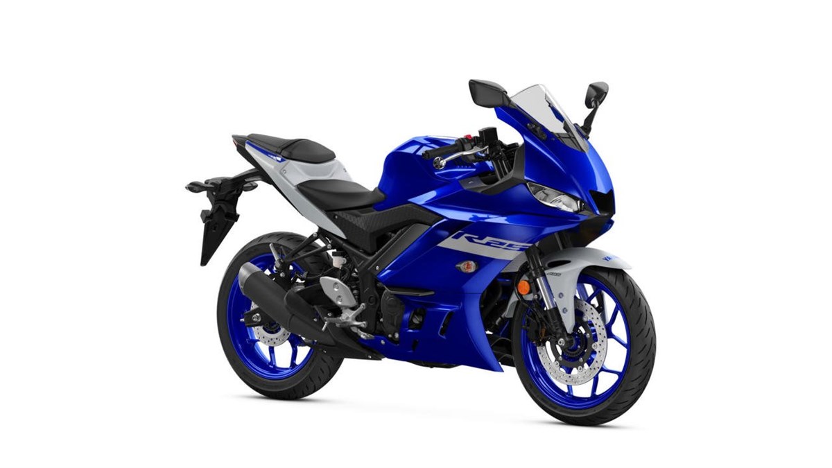 2021 Mavi YZF-R25 Sağ Yan Grenaj Stiker Etiket  Modeli