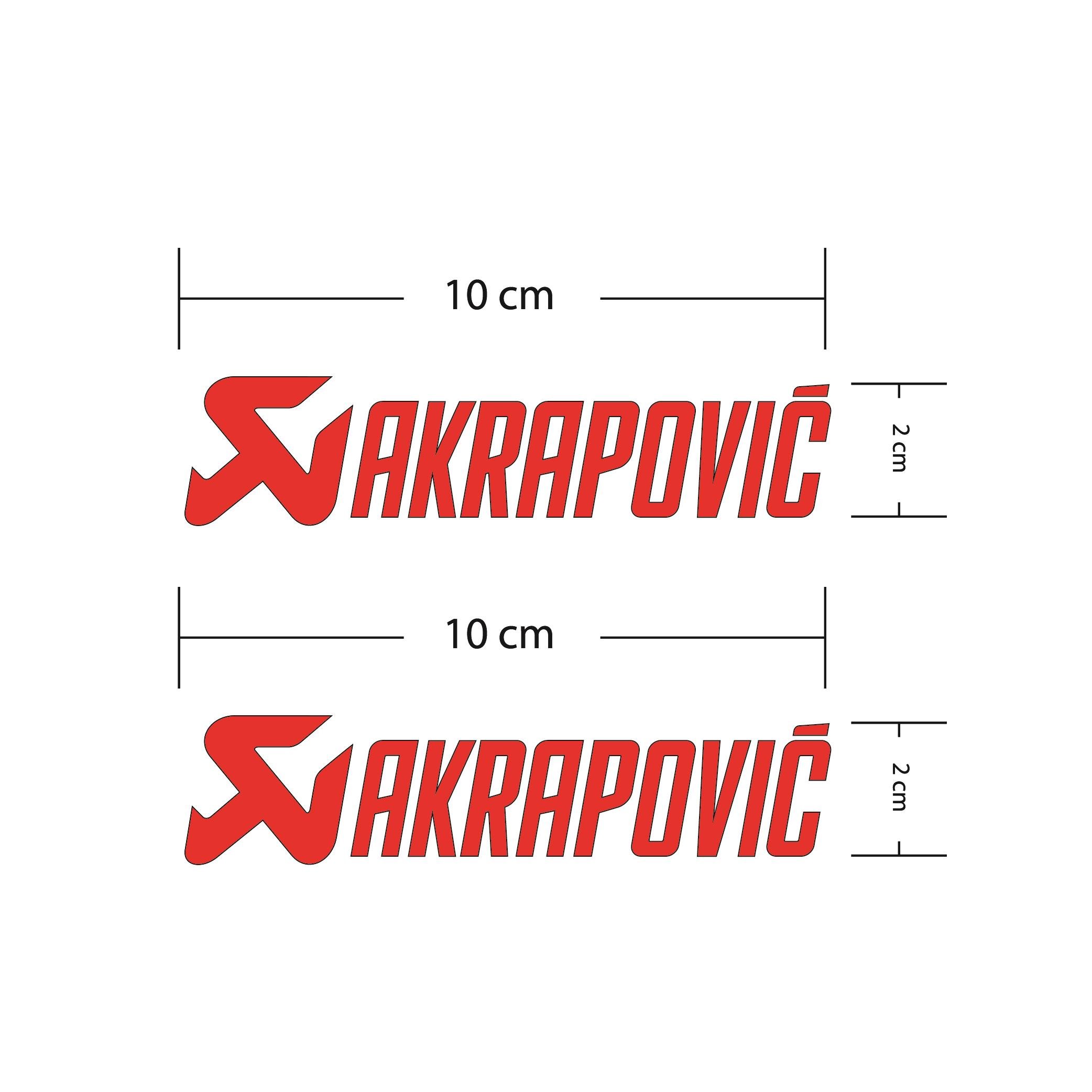 Akrapovic Kırmızı Motosiklet Sticker Etiket Modeli