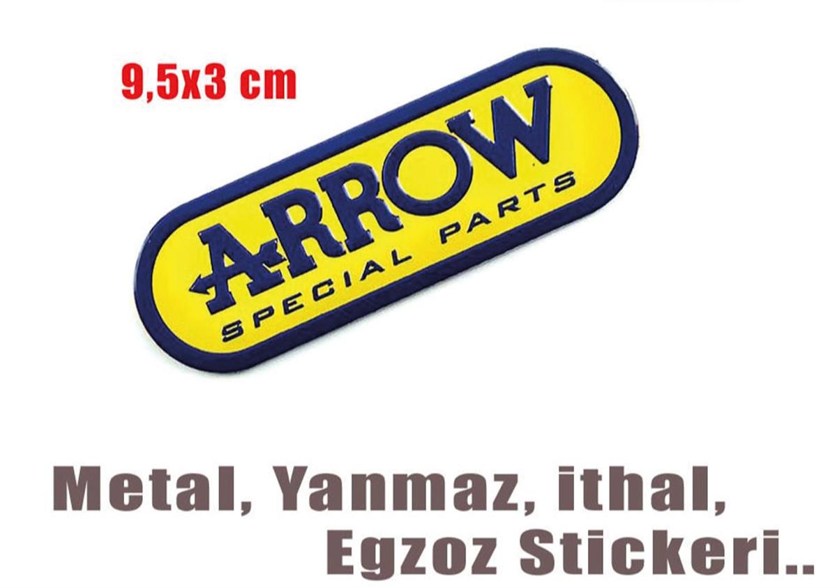 Arrow Egzoz Stickeri Yanmaz Metal Sticker Etiket Model