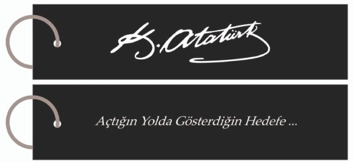 Atatürk İmzalı Motosiklet Anahtarlığı