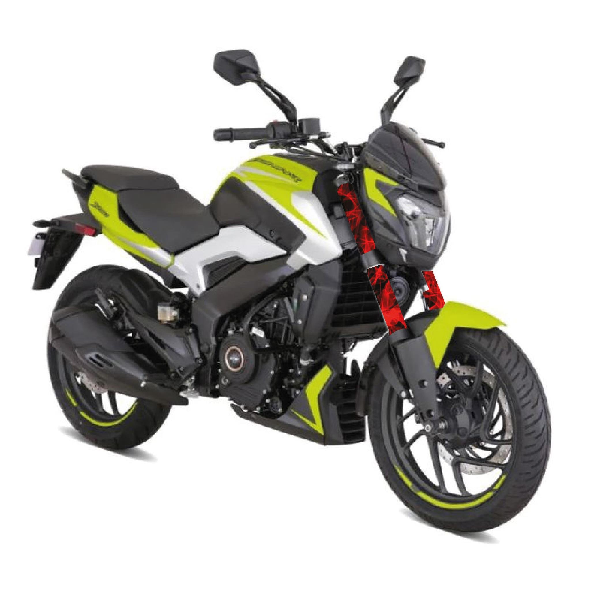 DominarBajaj Dominar 250-400 Amortisör Duman Kırmızı Kaplama Sticker Etiket Modeli