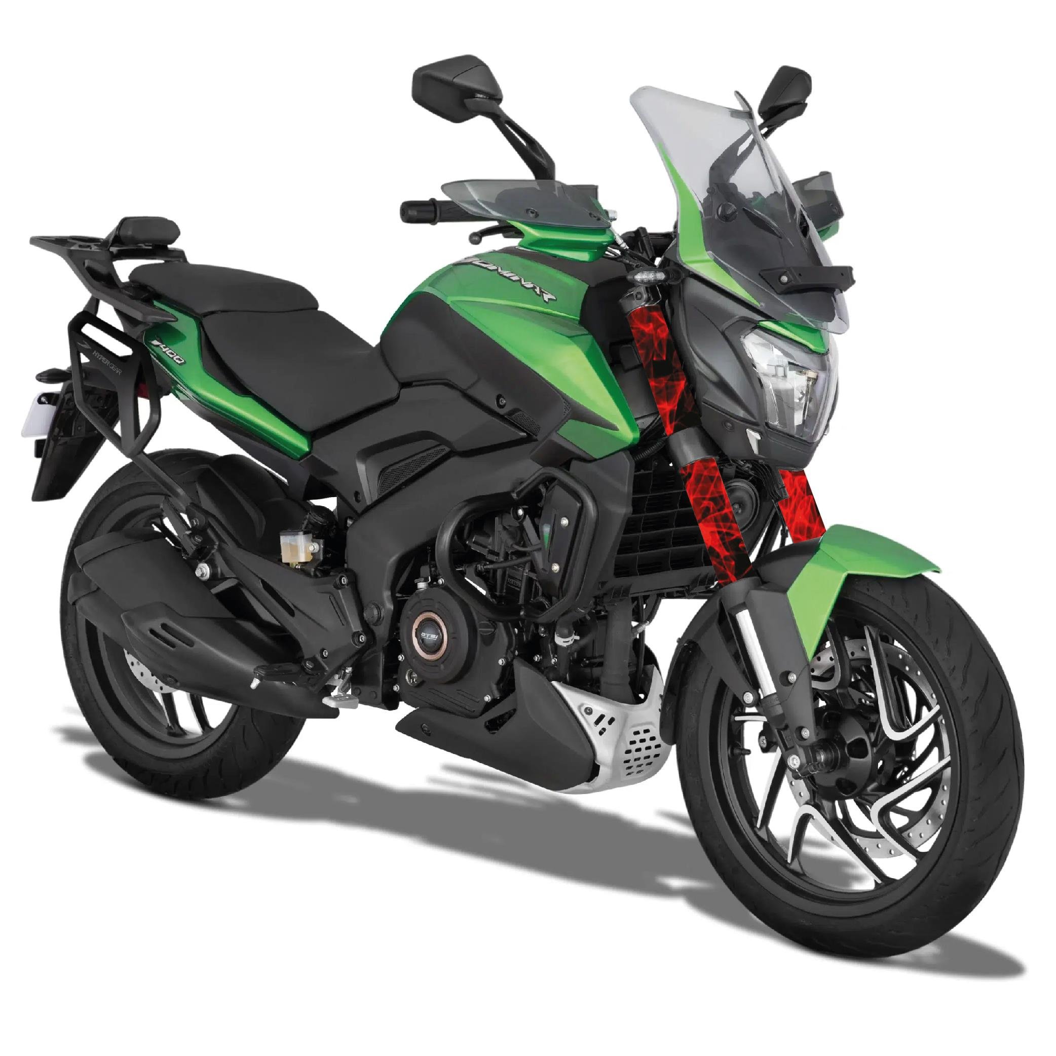 DominarBajaj Dominar 250-400 Amortisör Duman Kırmızı Kaplama Sticker Etiket Modeli
