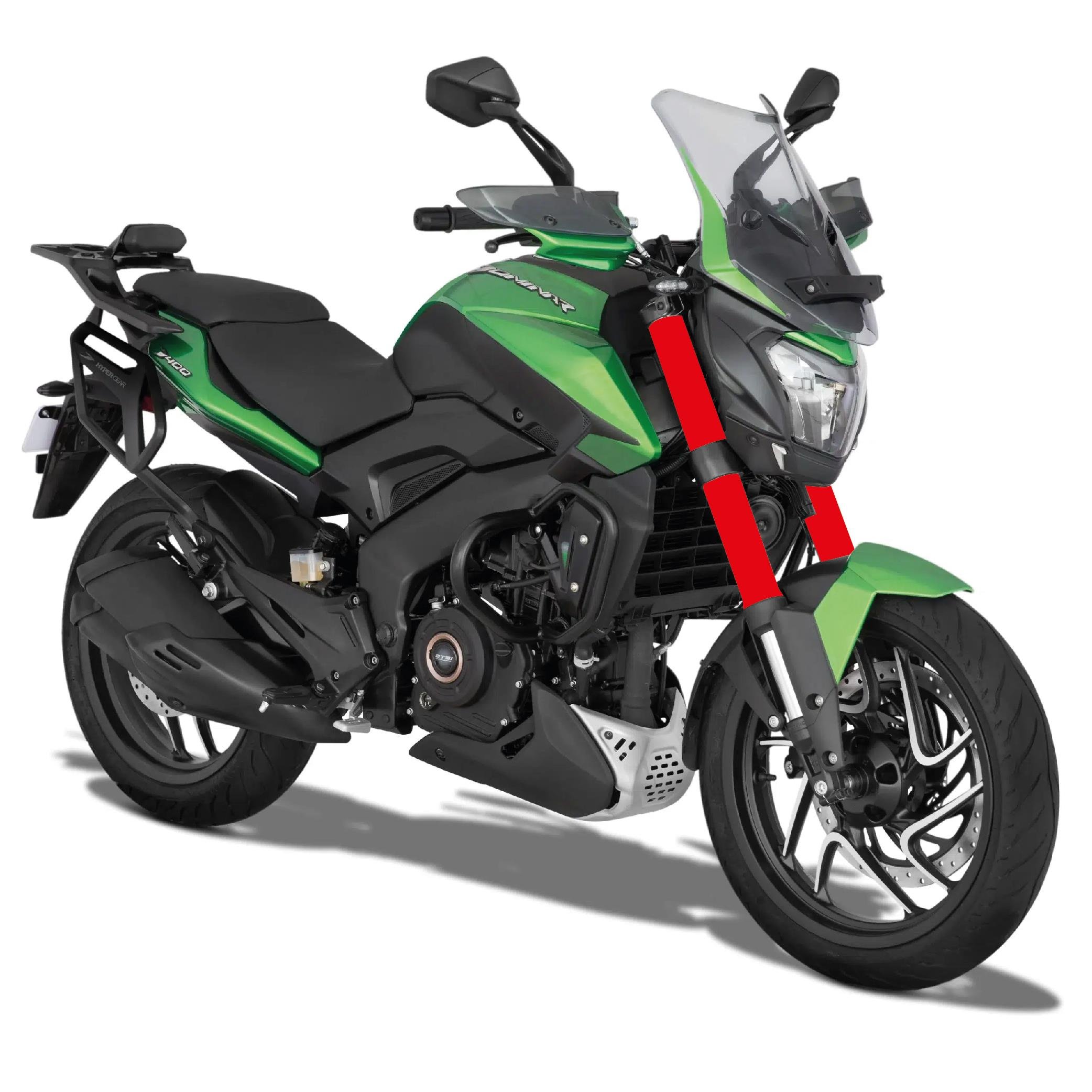 DominarBajaj Dominar 250-400 Amortisör Kırmızı Kaplama Sticker Etiket Modeli