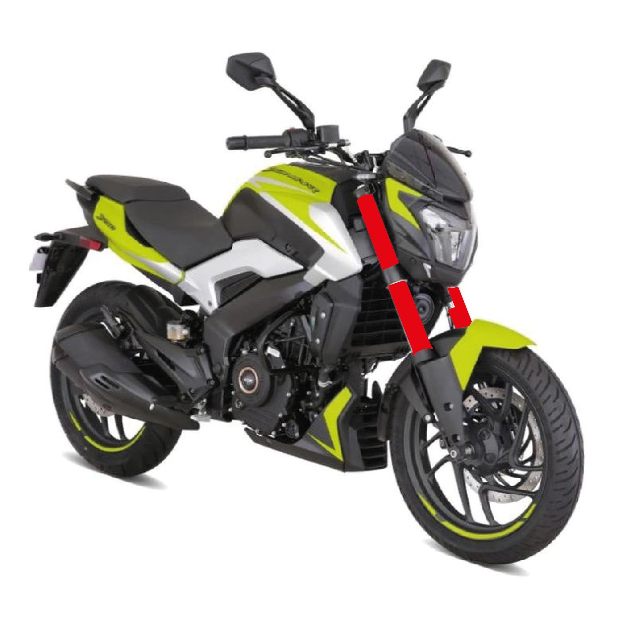 DominarBajaj Dominar 250-400 Amortisör Kırmızı Kaplama Sticker Etiket Modeli