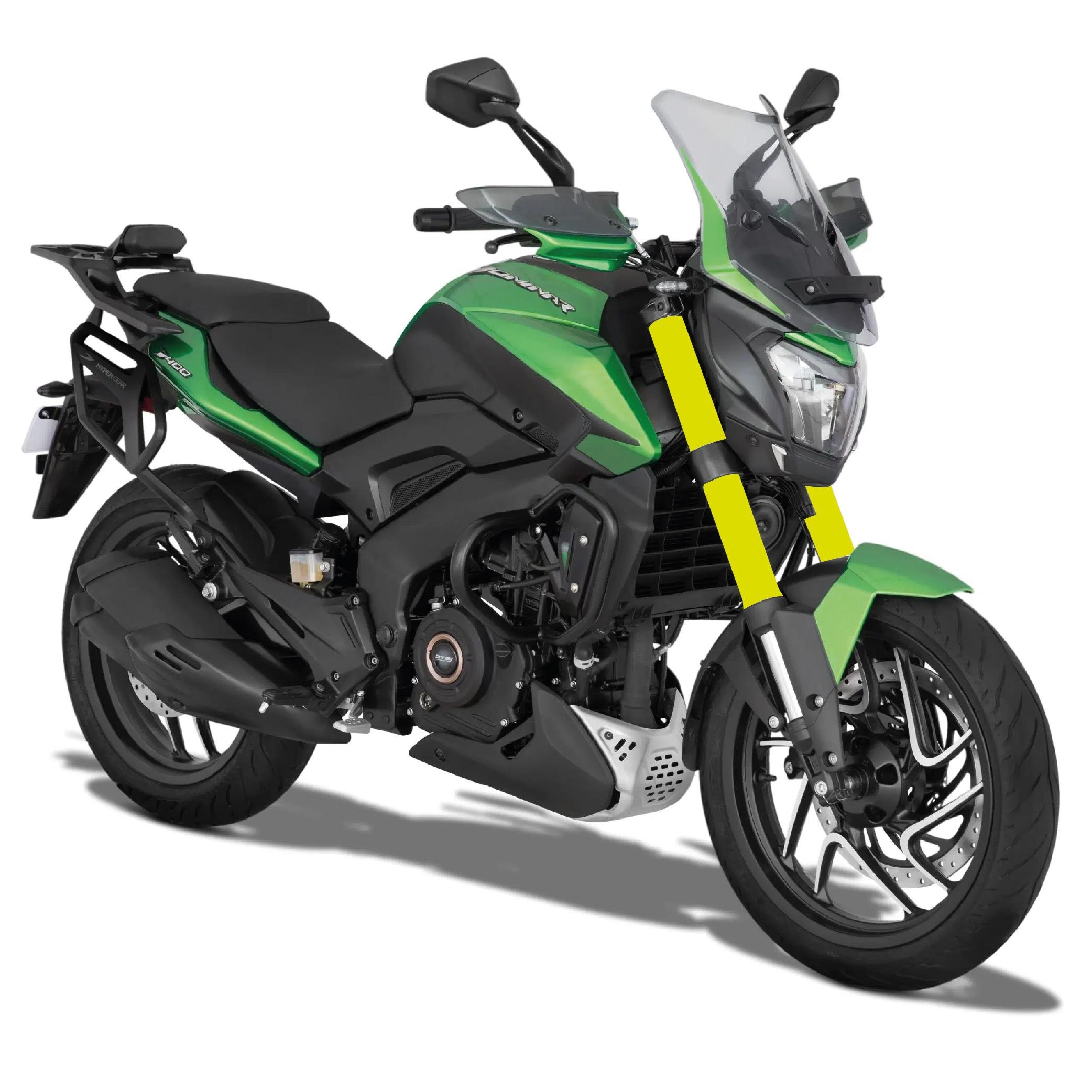 DominarBajaj Dominar 250-400 Amortisör Neon Sarı (Yeşil) Kaplama Sticker Etiket Modeli