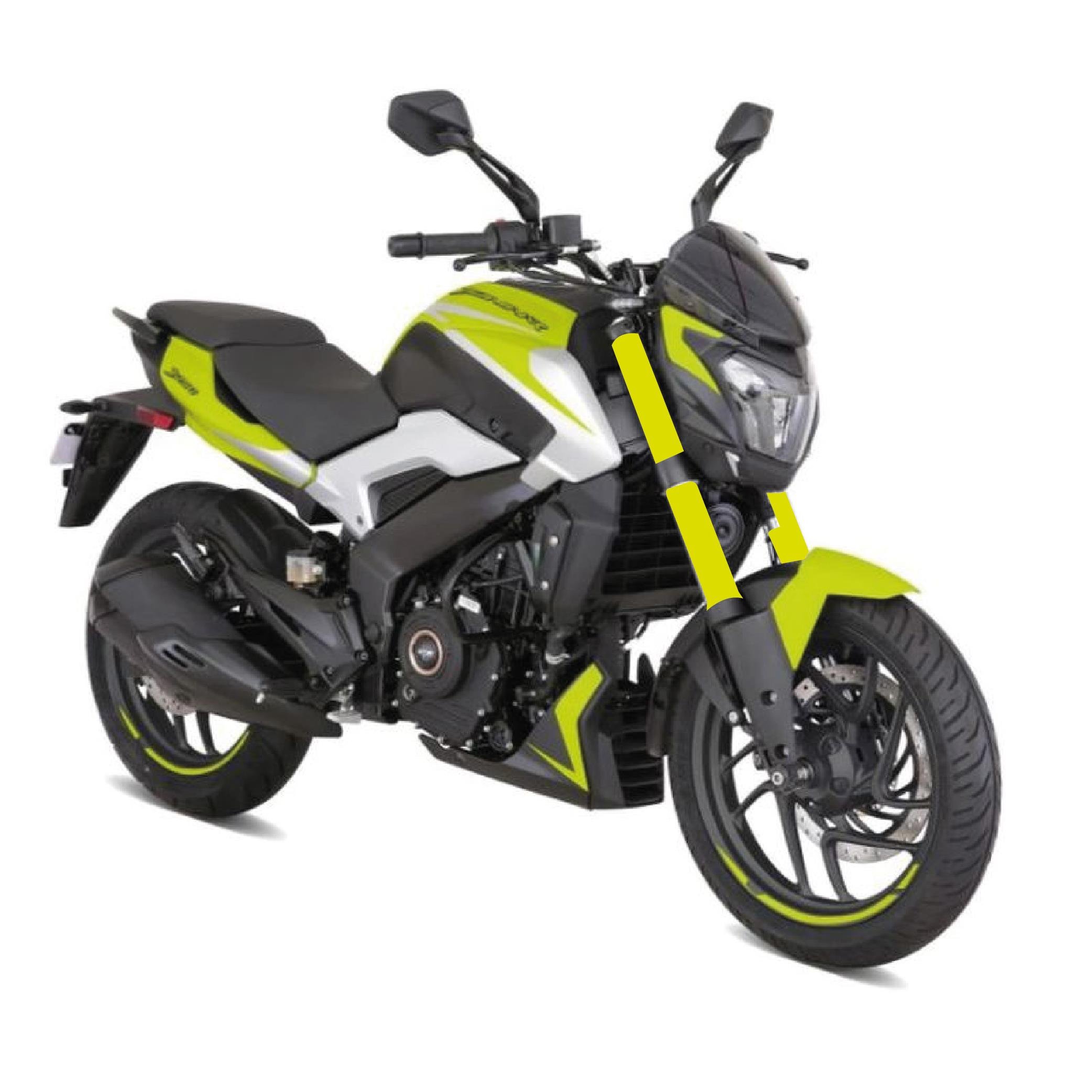 DominarBajaj Dominar 250-400 Amortisör Neon Sarı (Yeşil) Kaplama Sticker Etiket Modeli