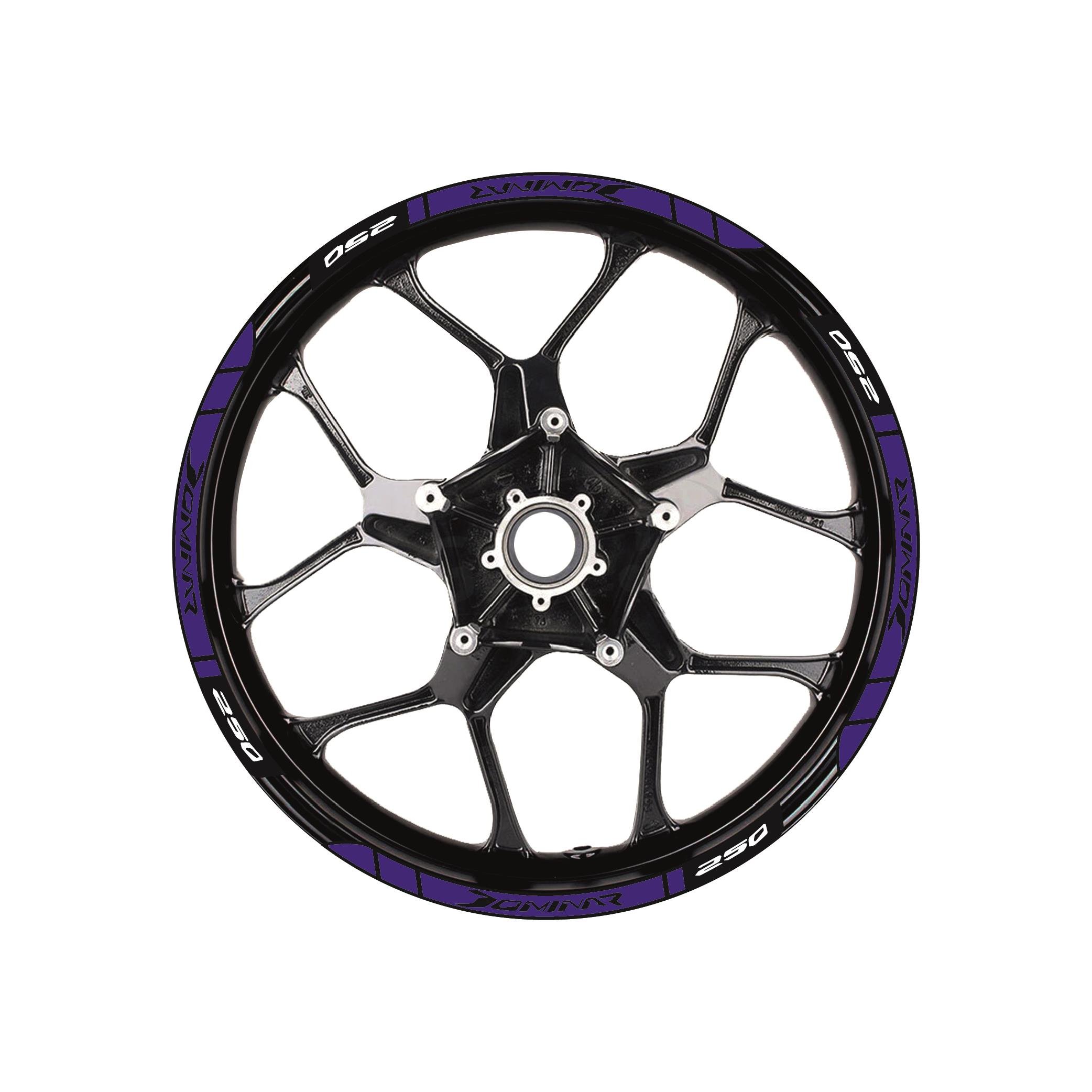 Bajaj Dominar 250 Baskılı Jant Dışı Şerit Motosiklet Sticker Etiket Modeli Lacivert