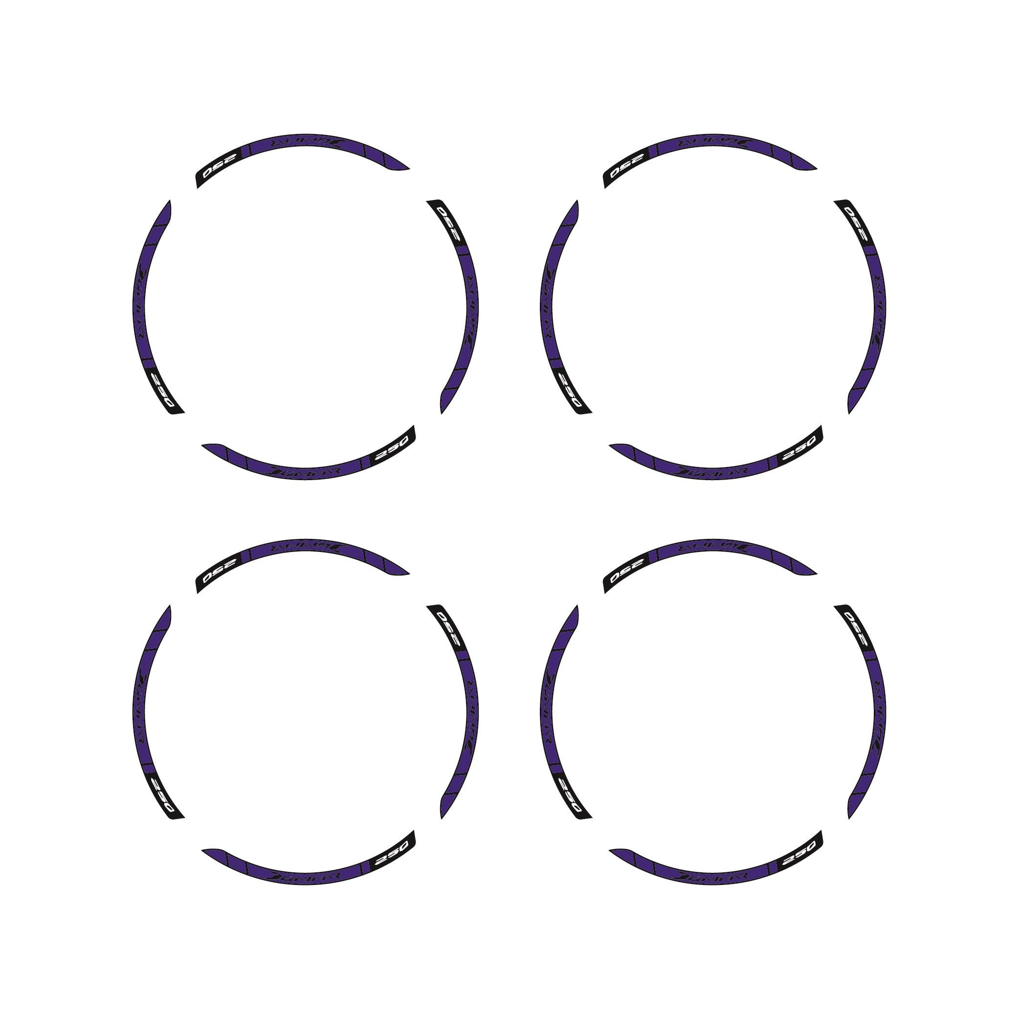 Bajaj Dominar 250 Baskılı Jant Dışı Şerit Motosiklet Sticker Etiket Modeli Lacivert