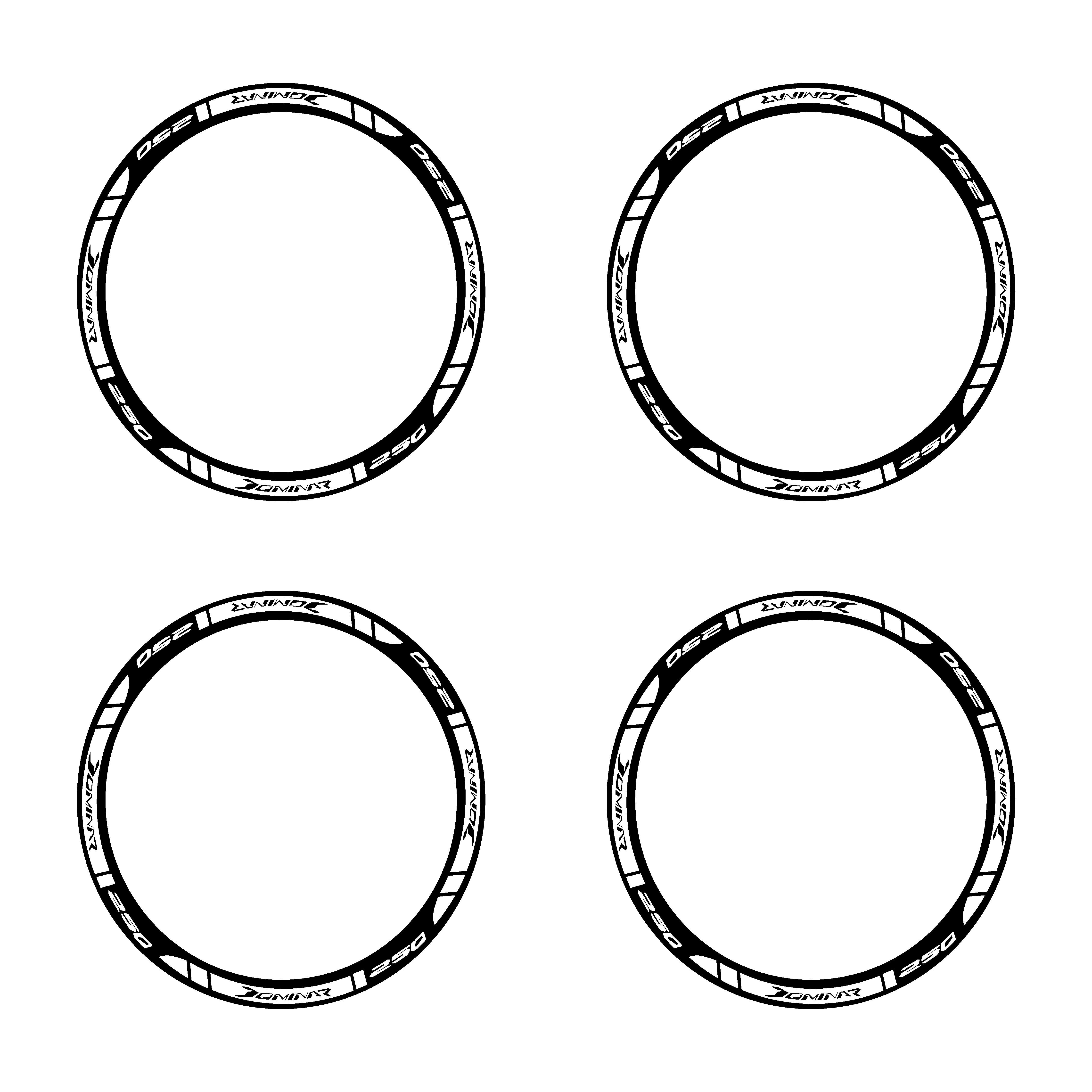 Bajaj Dominar 250 Dış Jant Şeridi Motosiklet Sticker Etiket Modeli