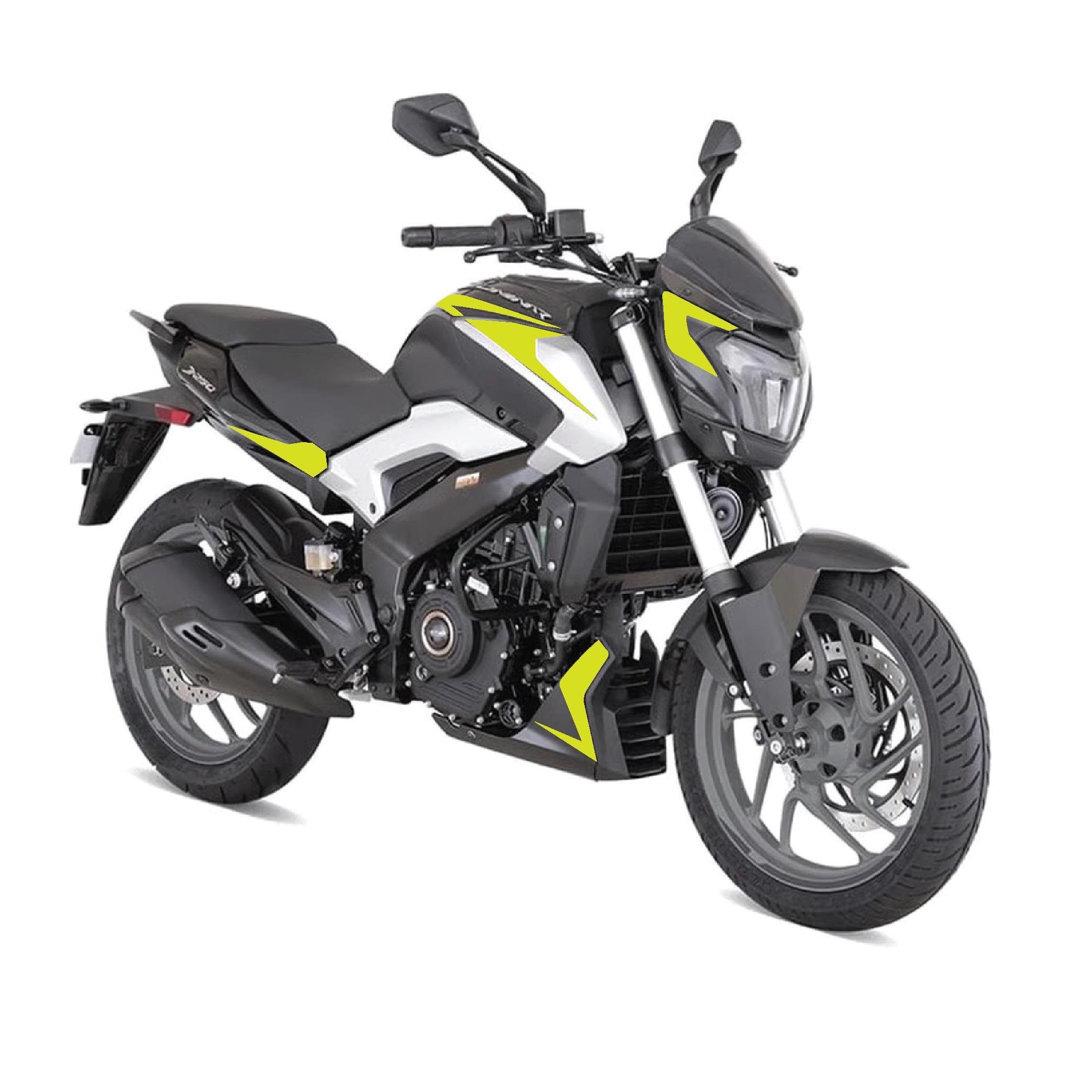 Bajaj Dominar 250 Sticker Tasarım Etiket Modeli Neon Yeşil (Sarı)