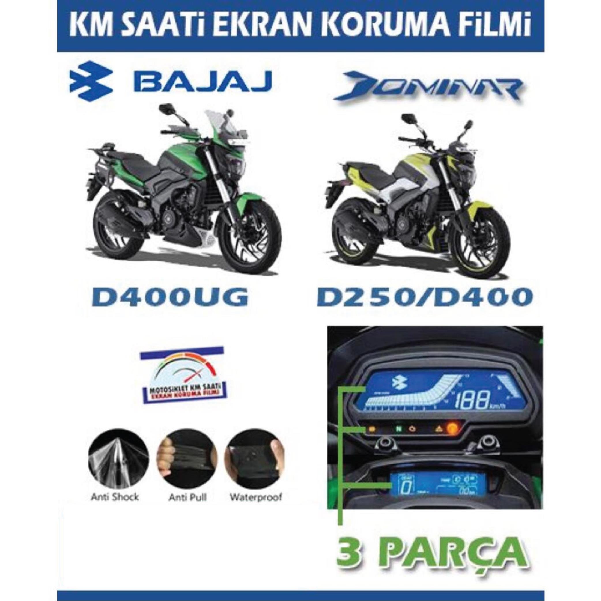 Ekran KorumasıBajaj Dominar 250/400/400UG Motosiklet Ekran Km Koruyucu  