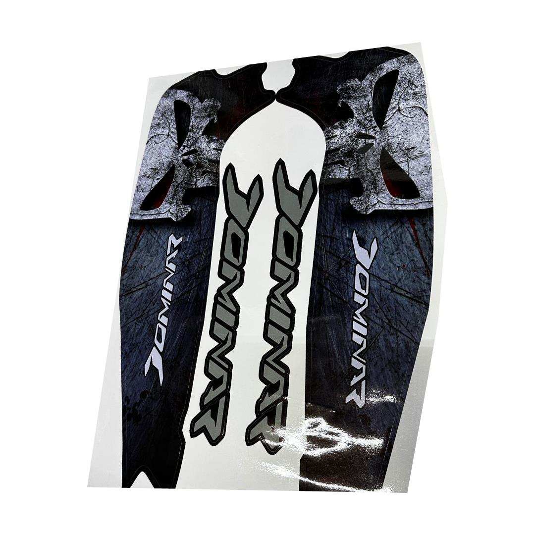 Bajaj Dominar 250D Kuru Kafatası Baskılı Orta Grenaj Sticker Etiket Model